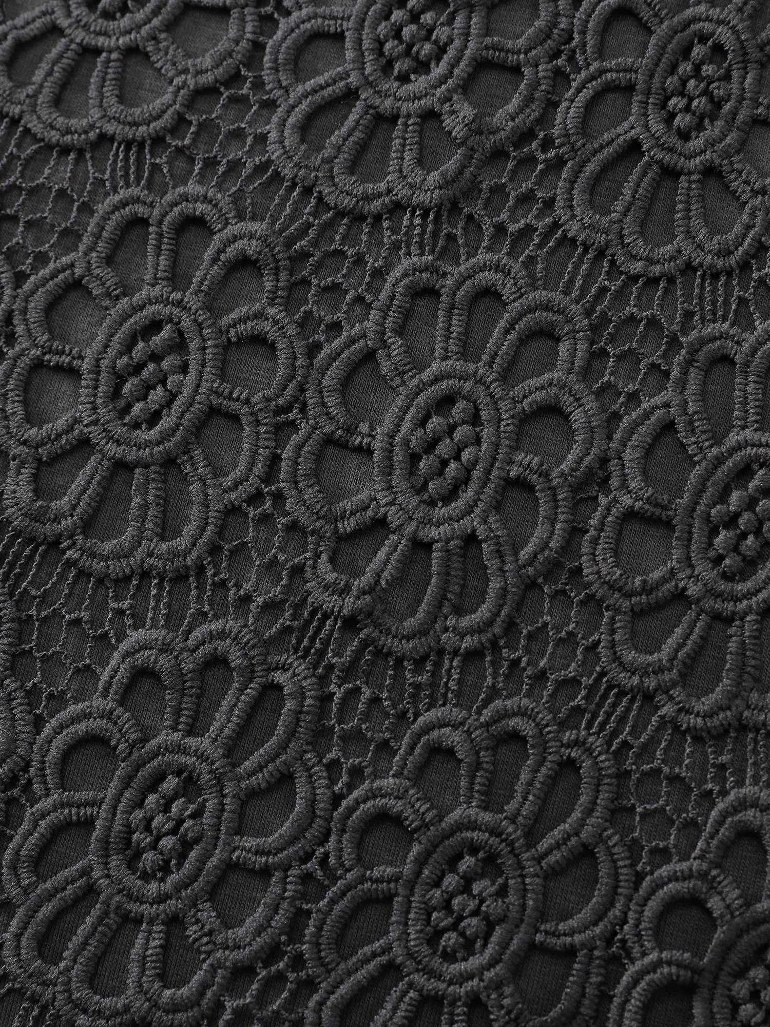 Floral Lace Pattern Round Neck T-Shirt sold by Bloomchic product image thumbnail 5