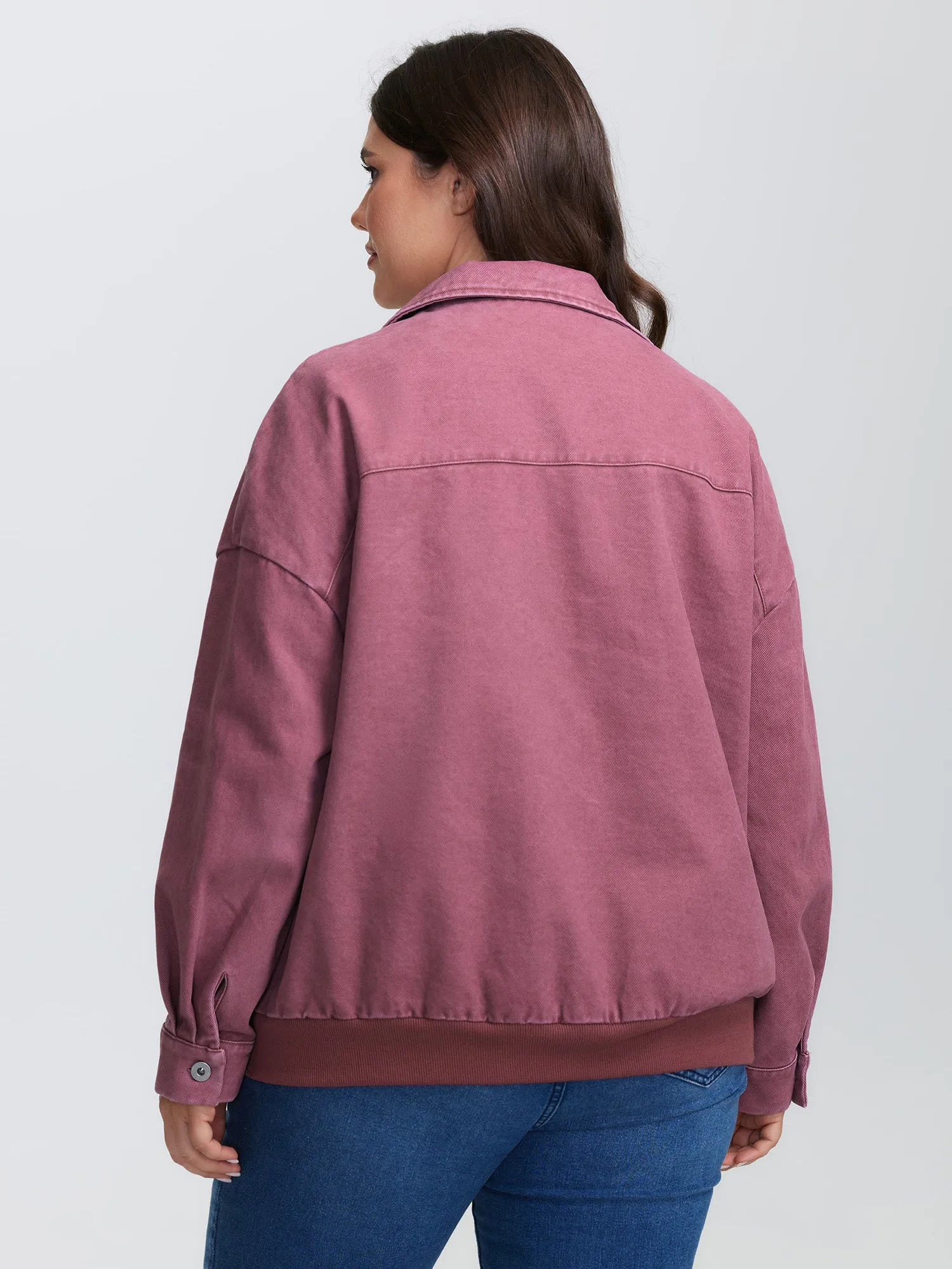 Pure Cotton Washed Zipper Jacket sold by Bloomchic product image thumbnail 4