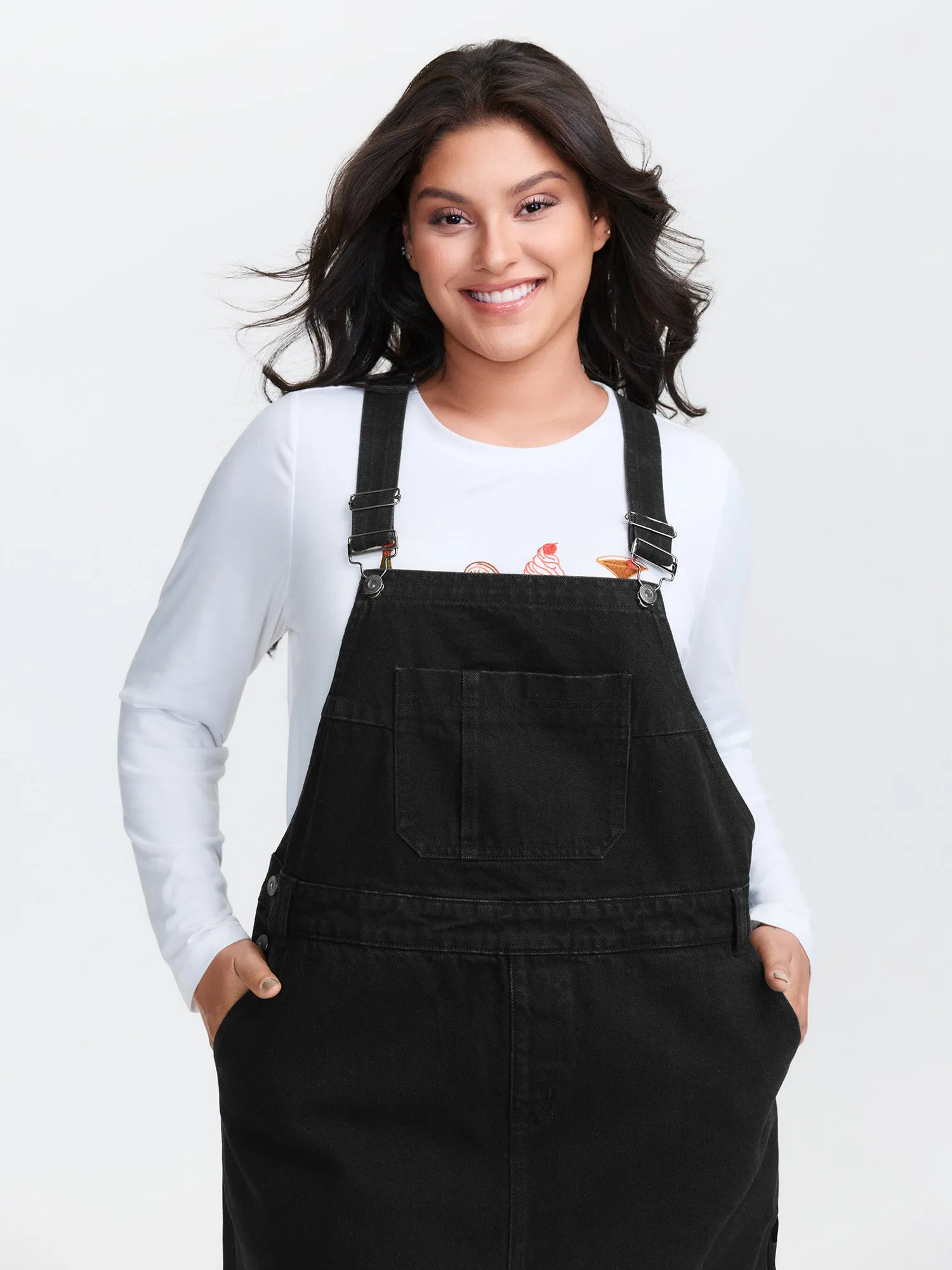 Cotton Overall Adjustable Straps Denim Dress sold by Bloomchic product image thumbnail 3