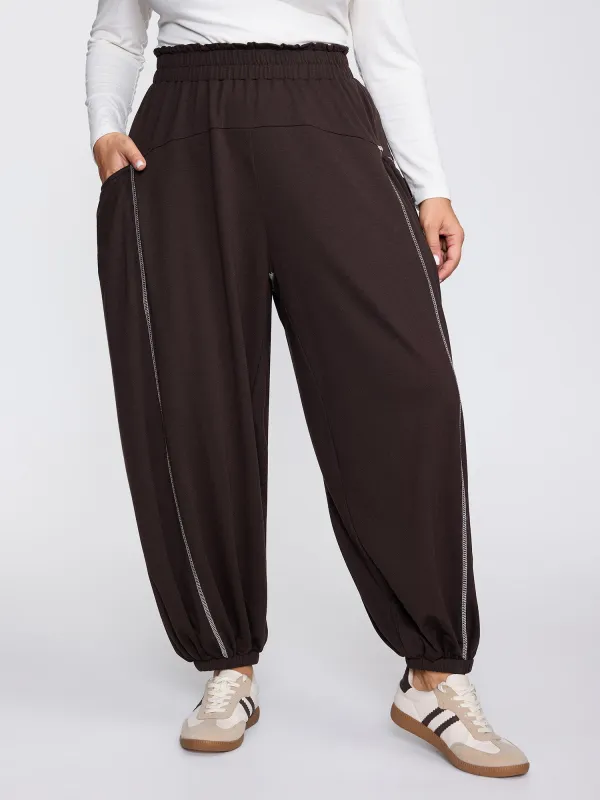 Supersoft Color Contrast Edges Pockets Pants sold by Bloomchic