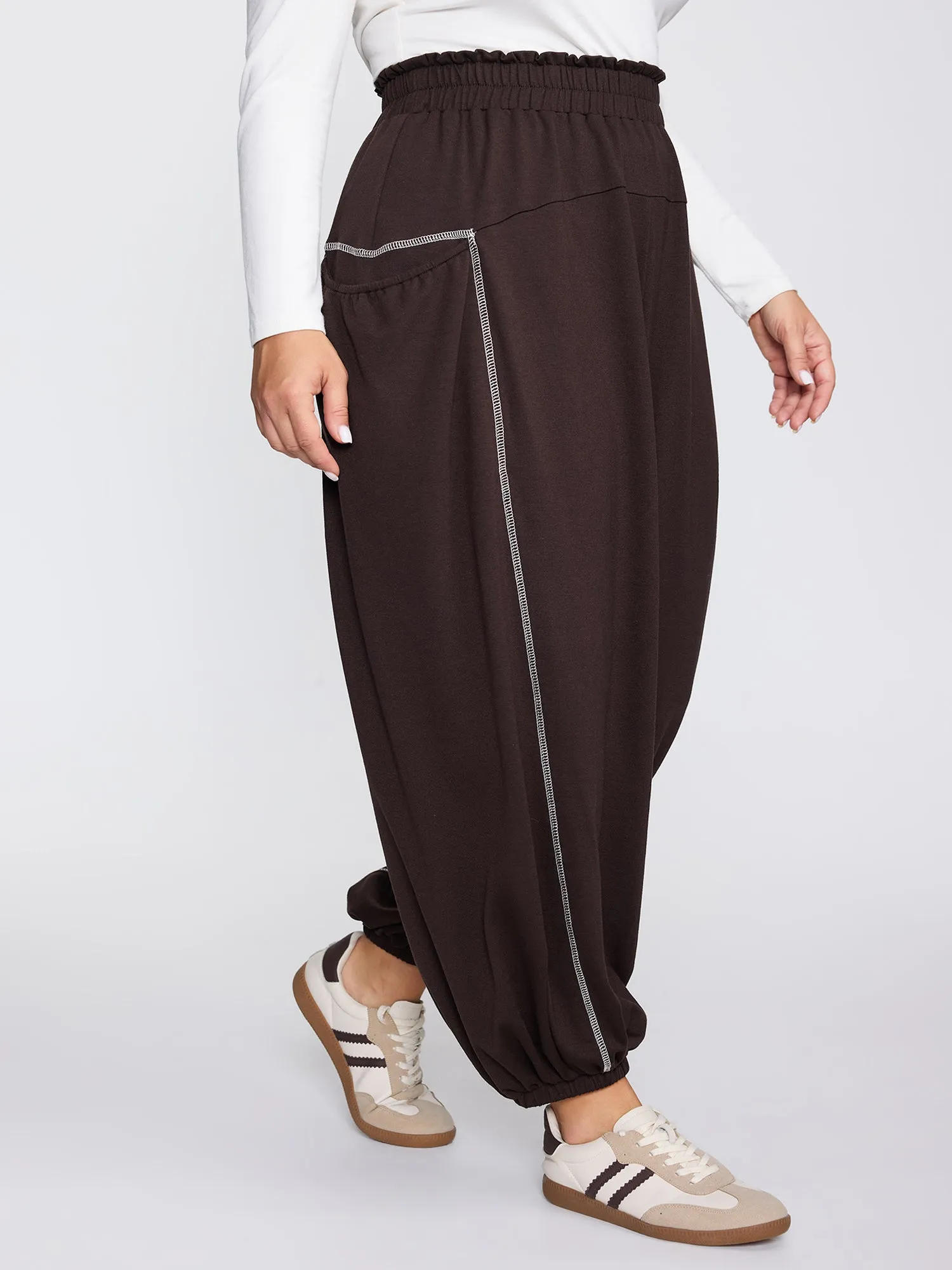 Supersoft Color Contrast Edges Pockets Pants sold by Bloomchic product image thumbnail 2