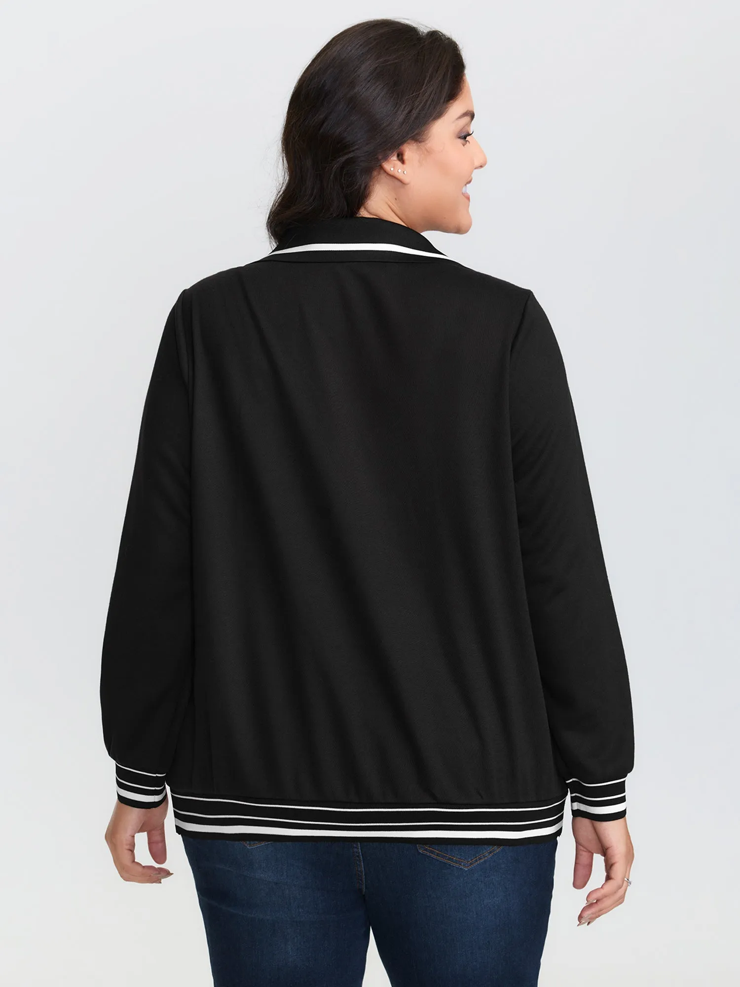 Stretchy Color Contrast Sweatshirt sold by Bloomchic product image thumbnail 4