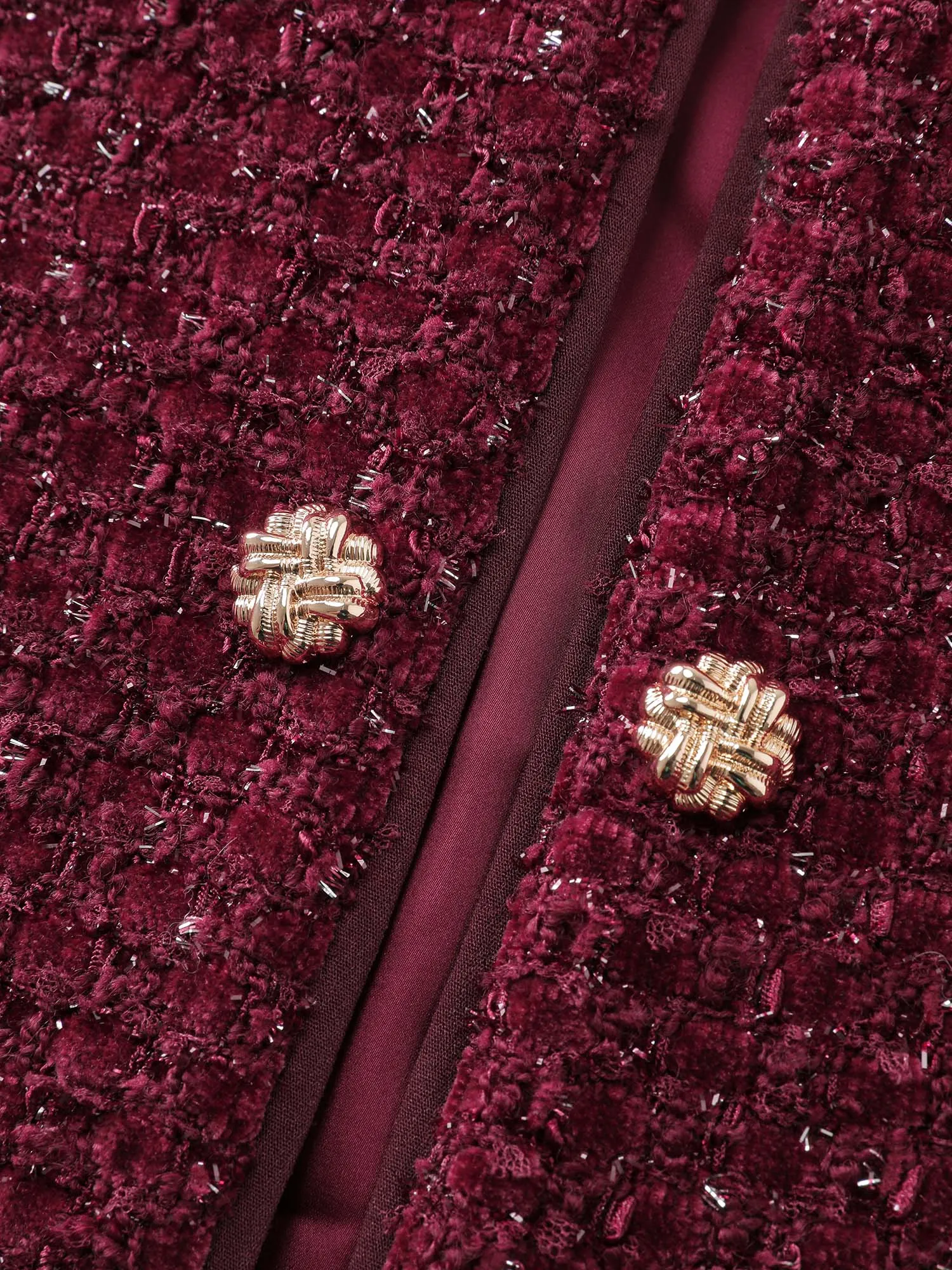 Jacquard Textured Gold Button Blazer sold by Bloomchic product image thumbnail 5