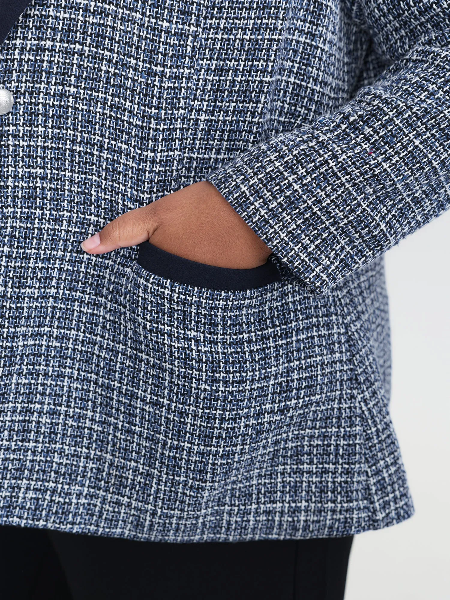 Tweed Color Contrast Blazer sold by Bloomchic product image thumbnail 4