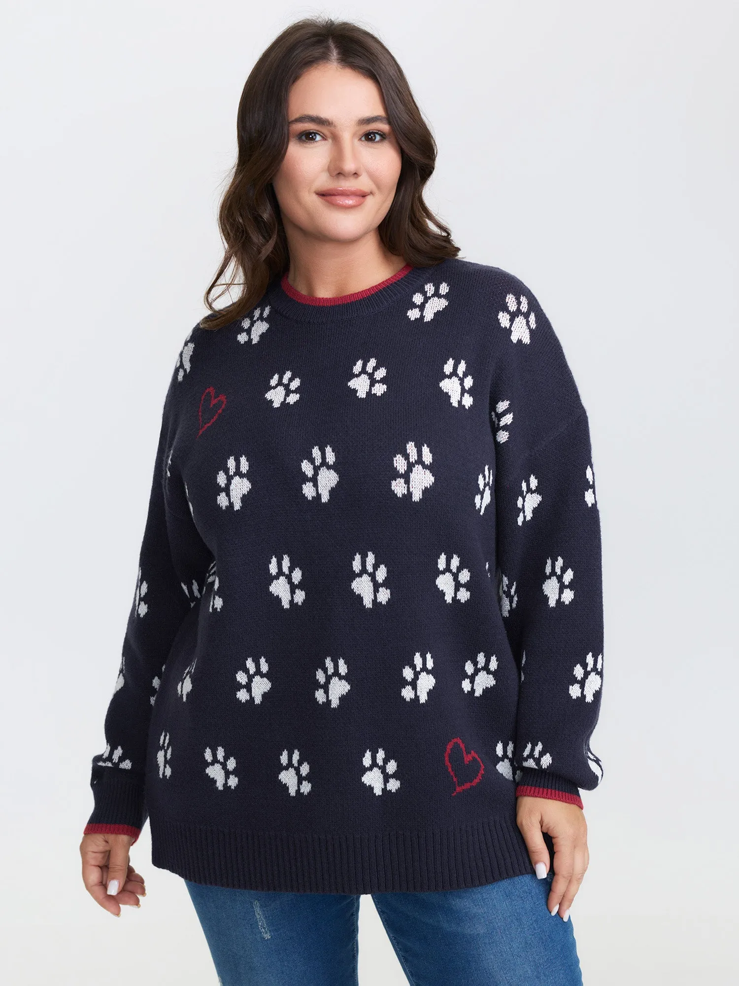 Supersoft Cute Paw Round Neck Pullover sold by Bloomchic product image thumbnail 2