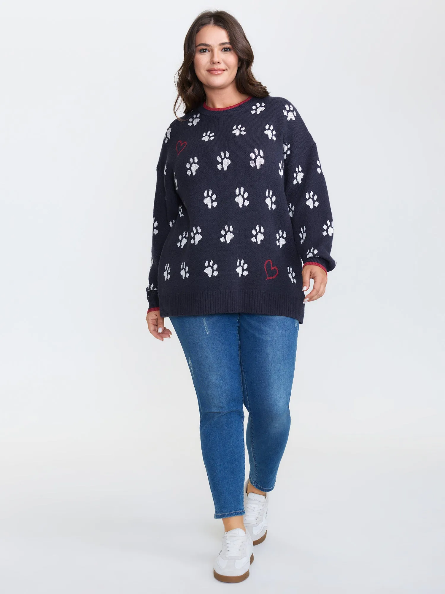 Supersoft Cute Paw Round Neck Pullover sold by Bloomchic product image thumbnail 3