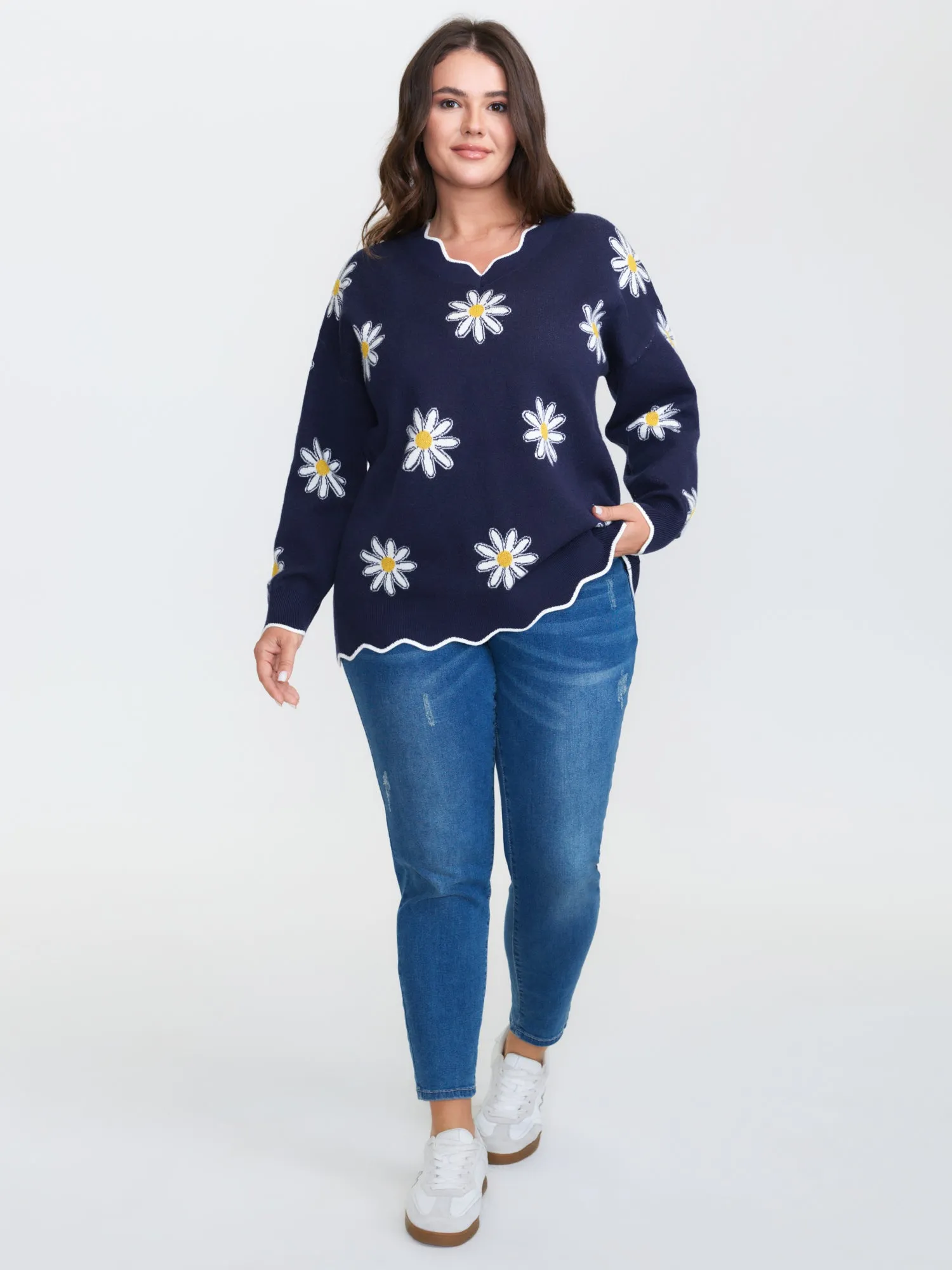 Supersoft Floral Print Stretchy Pullover sold by Bloomchic product image thumbnail 3