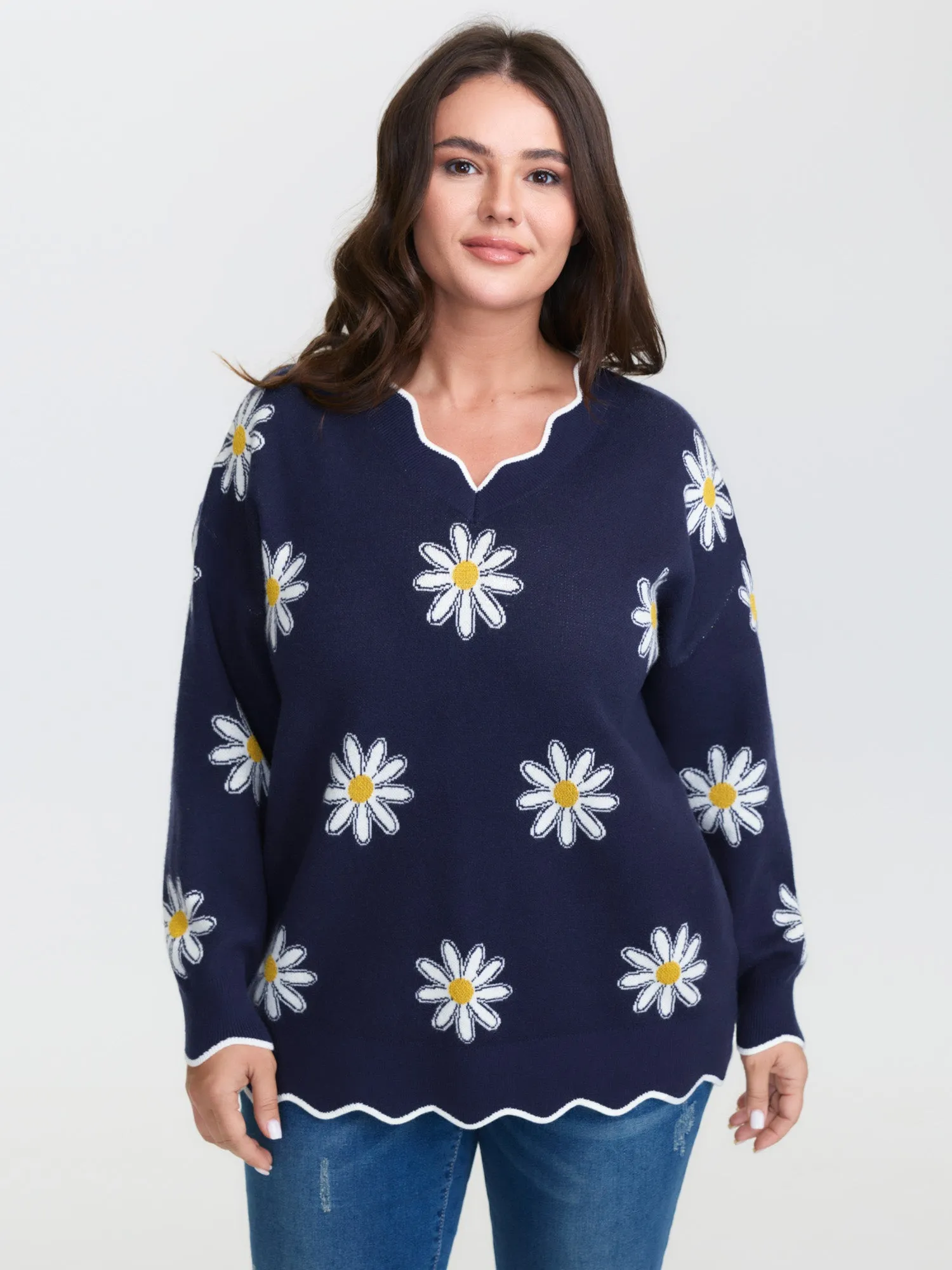 Supersoft Floral Print Stretchy Pullover sold by Bloomchic product image thumbnail 2