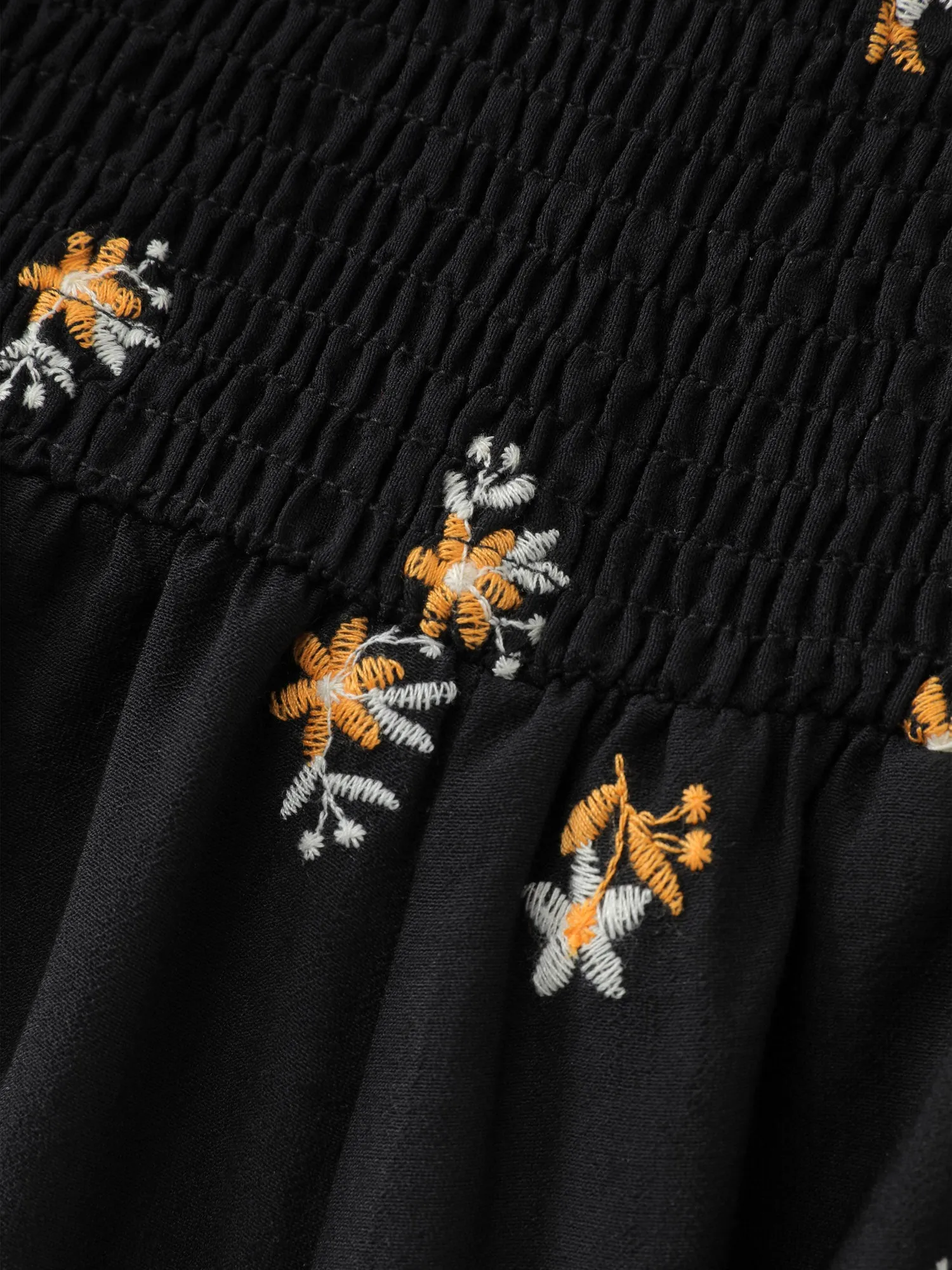 Floral Shirred Tie Square Neck Jumpsuit sold by Bloomchic product image thumbnail 5