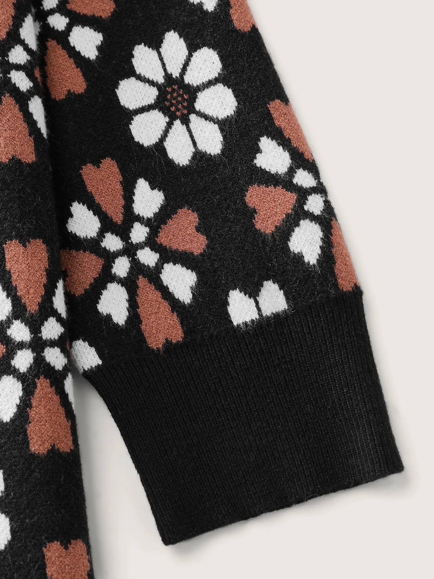 Supersoft Floral Jacquard Contrast Pullover sold by Bloomchic product image thumbnail 5