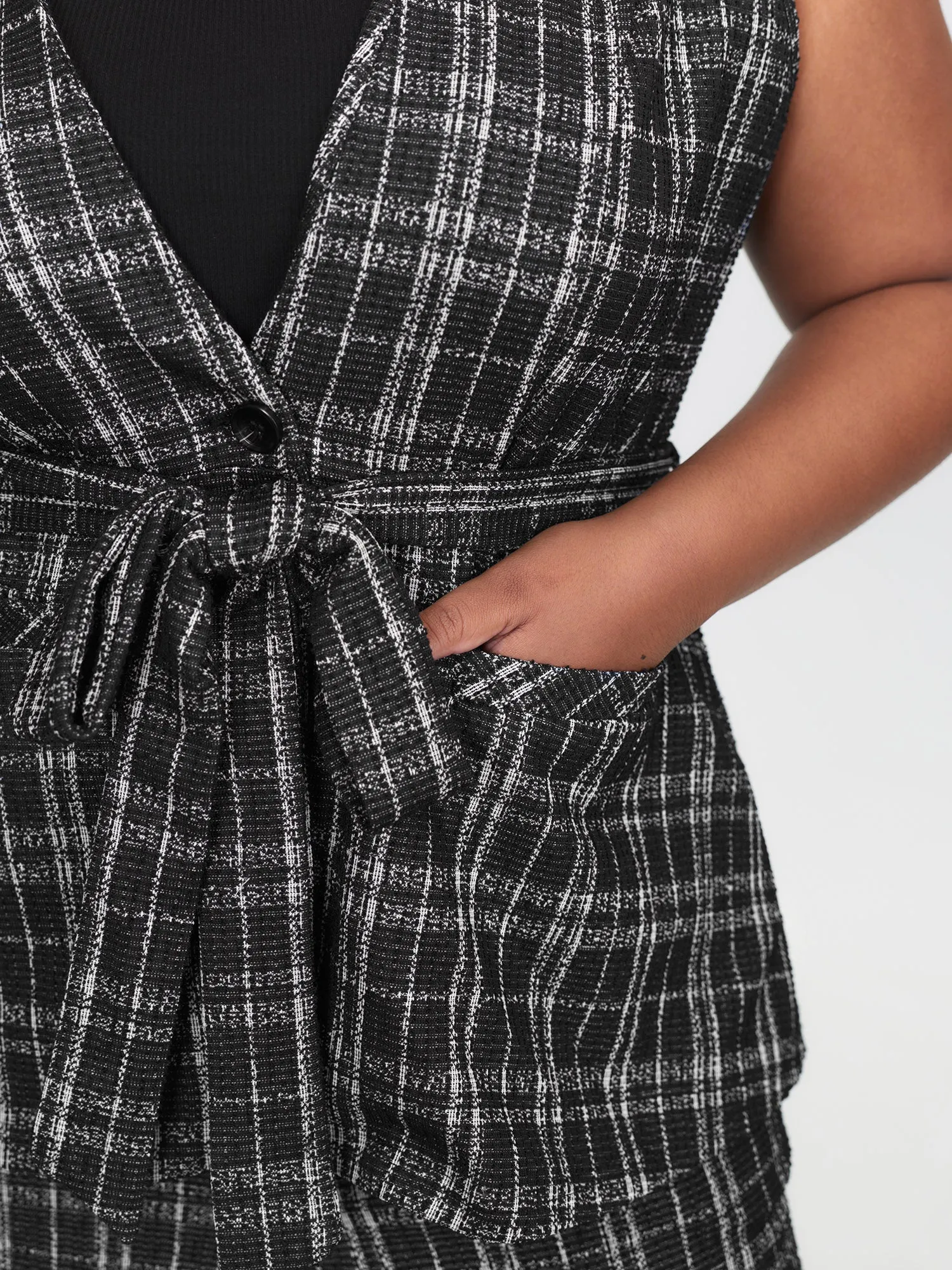 2-in-1 Stretchy Tweed Jumpsuit sold by Bloomchic product image thumbnail 4