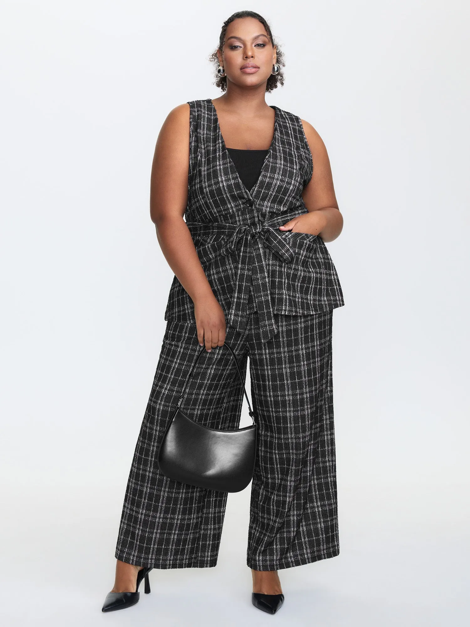 2-in-1 Stretchy Tweed Jumpsuit sold by Bloomchic product image thumbnail 3