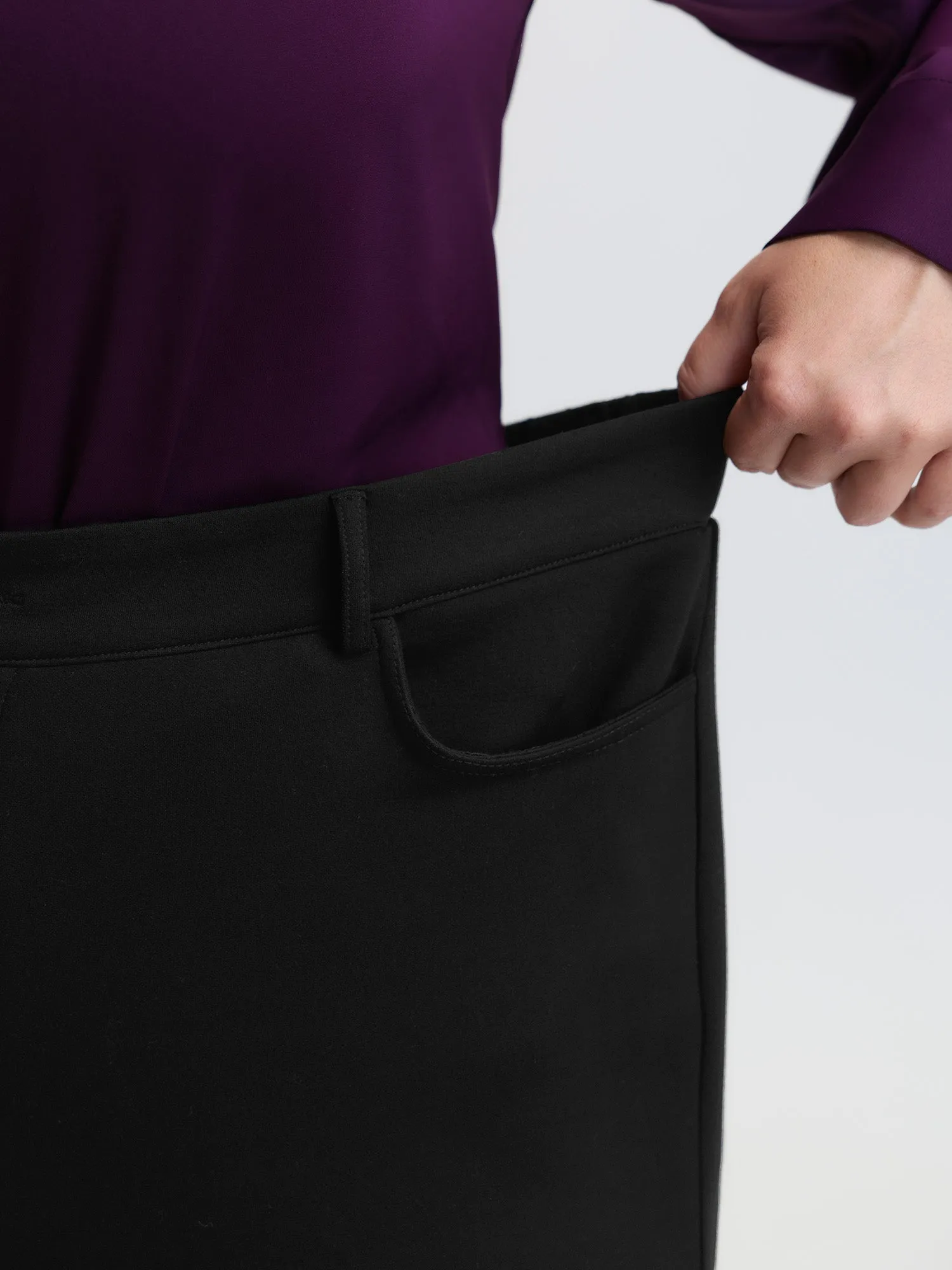 Stretchy Back Waistband Bootcut Pants sold by Bloomchic product image thumbnail 4