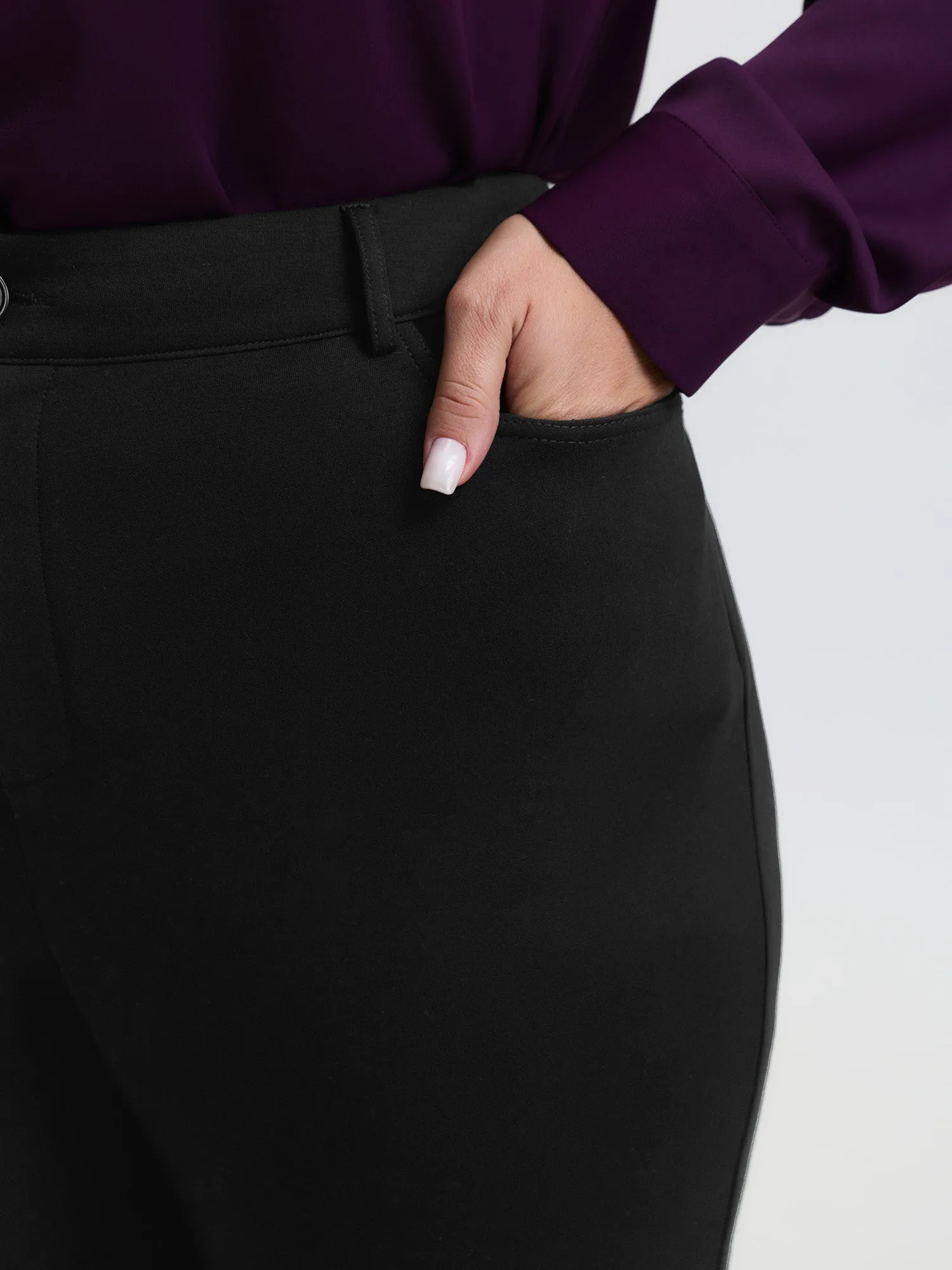 Stretchy Back Waistband Bootcut Pants sold by Bloomchic product image thumbnail 3