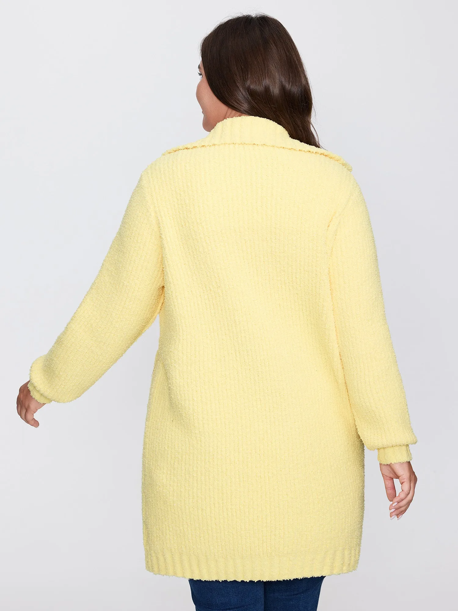 Supersoft Textured Button Long Knit Cardigan sold by Bloomchic product image thumbnail 5