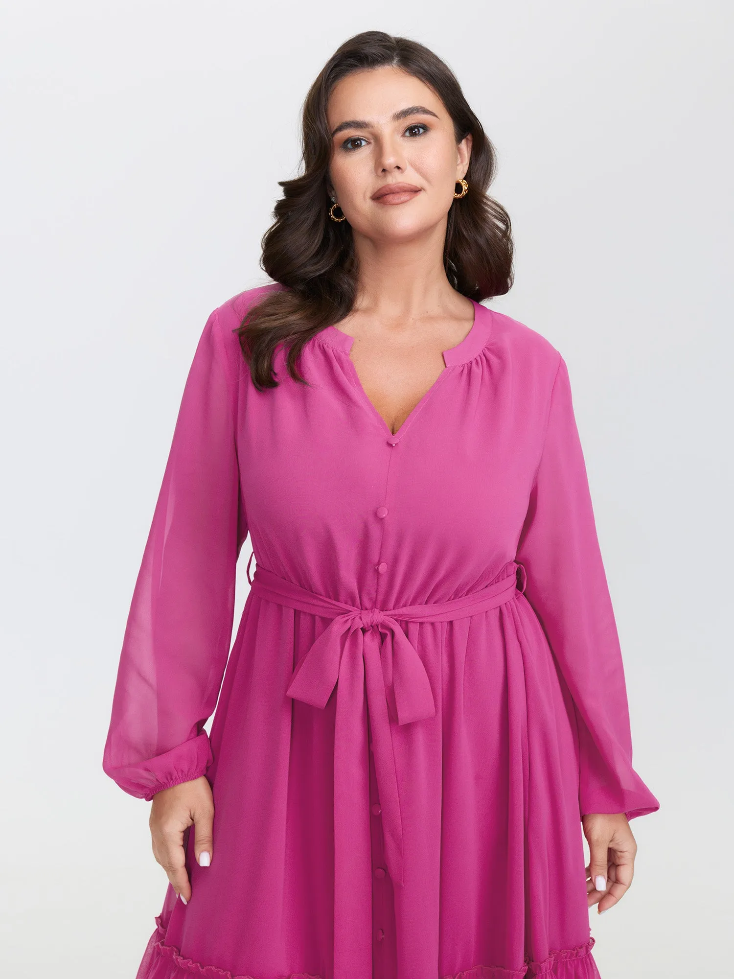 Ruffled Stretchy Waist-Tie Maxi Dress sold by Bloomchic product image thumbnail 2