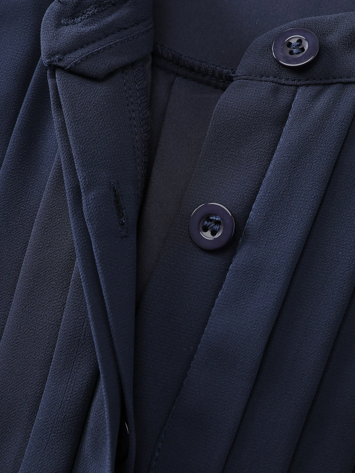 Chiffon Pleated Round Neck Blouse sold by Bloomchic product image thumbnail 5