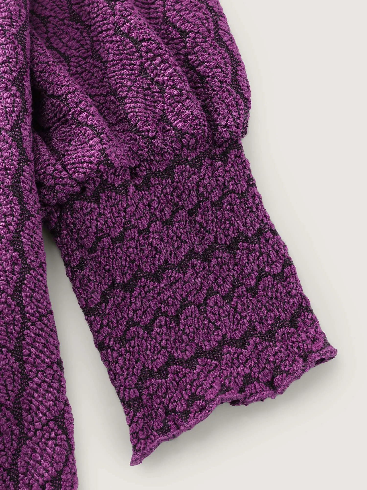 Cableknit Lantern Sleeve V-Neck Knit Top sold by Bloomchic product image thumbnail 5