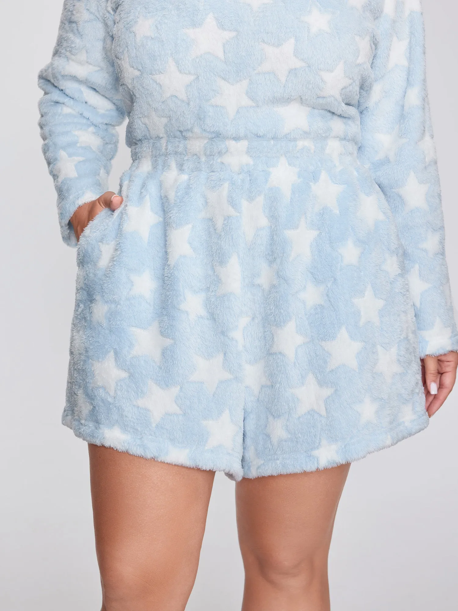 Fluffy Star Print Pockets Loungewear Set sold by Bloomchic product image thumbnail 3