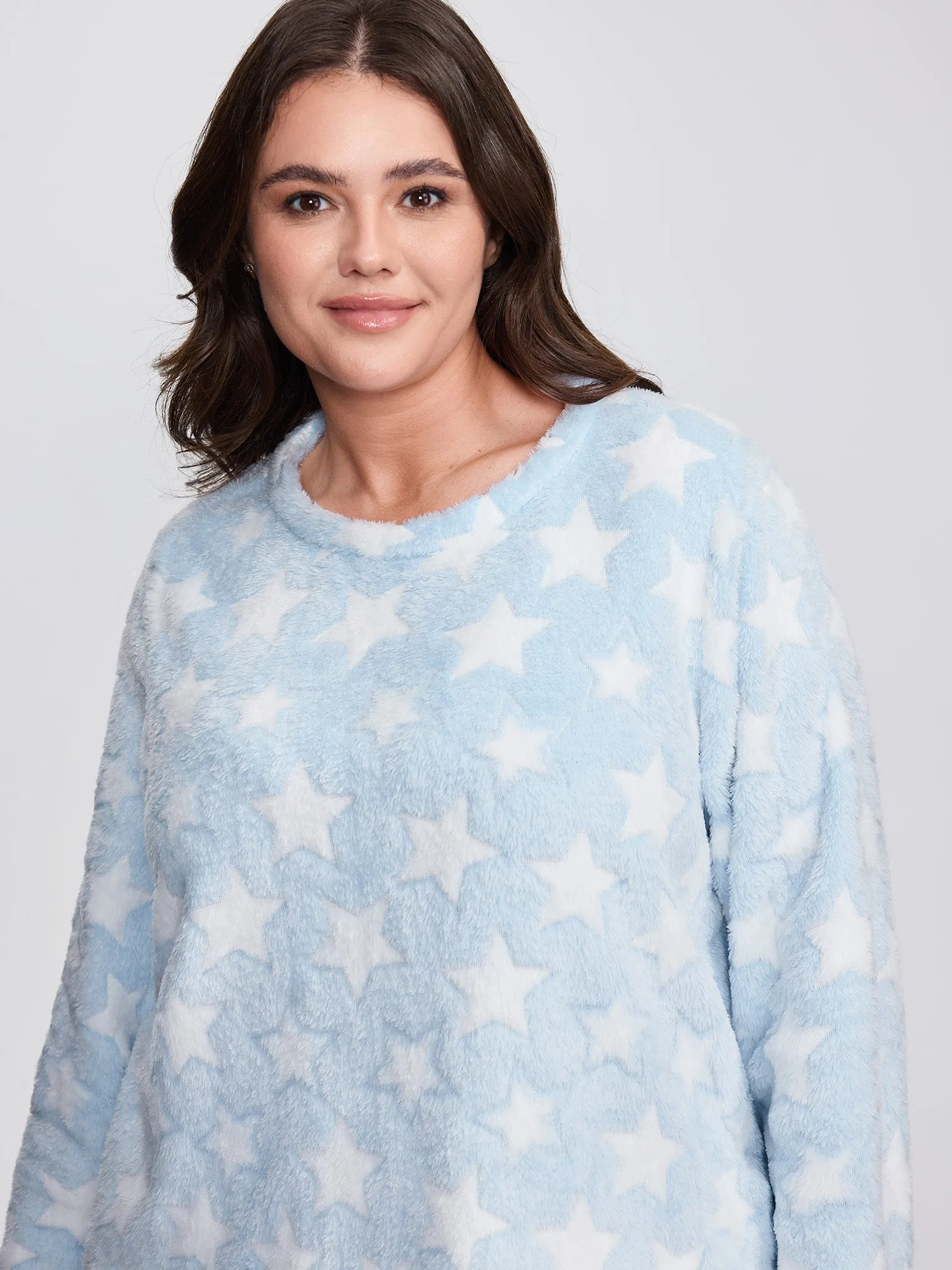 Fluffy Star Print Pockets Loungewear Set sold by Bloomchic product image thumbnail 2