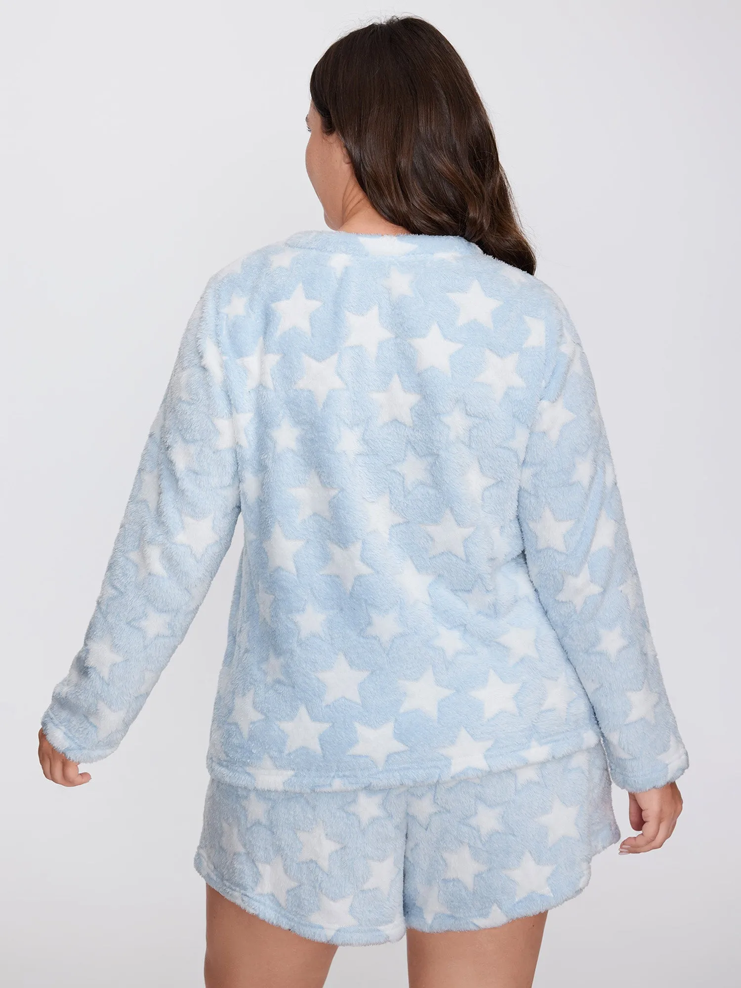 Fluffy Star Print Pockets Loungewear Set sold by Bloomchic product image thumbnail 4