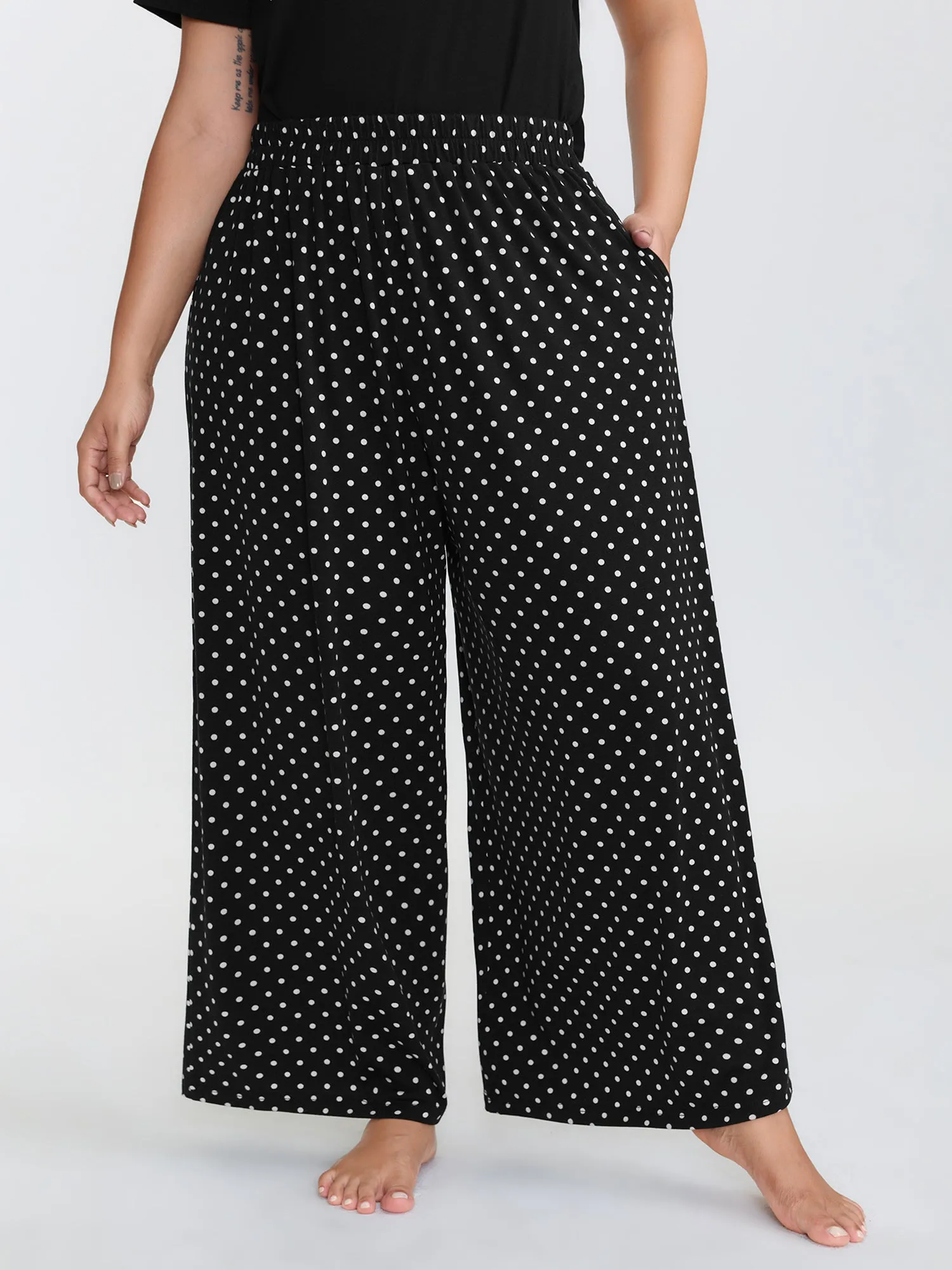 Cute Cat Polka Dots Print Sleepwear Set sold by Bloomchic product image thumbnail 3