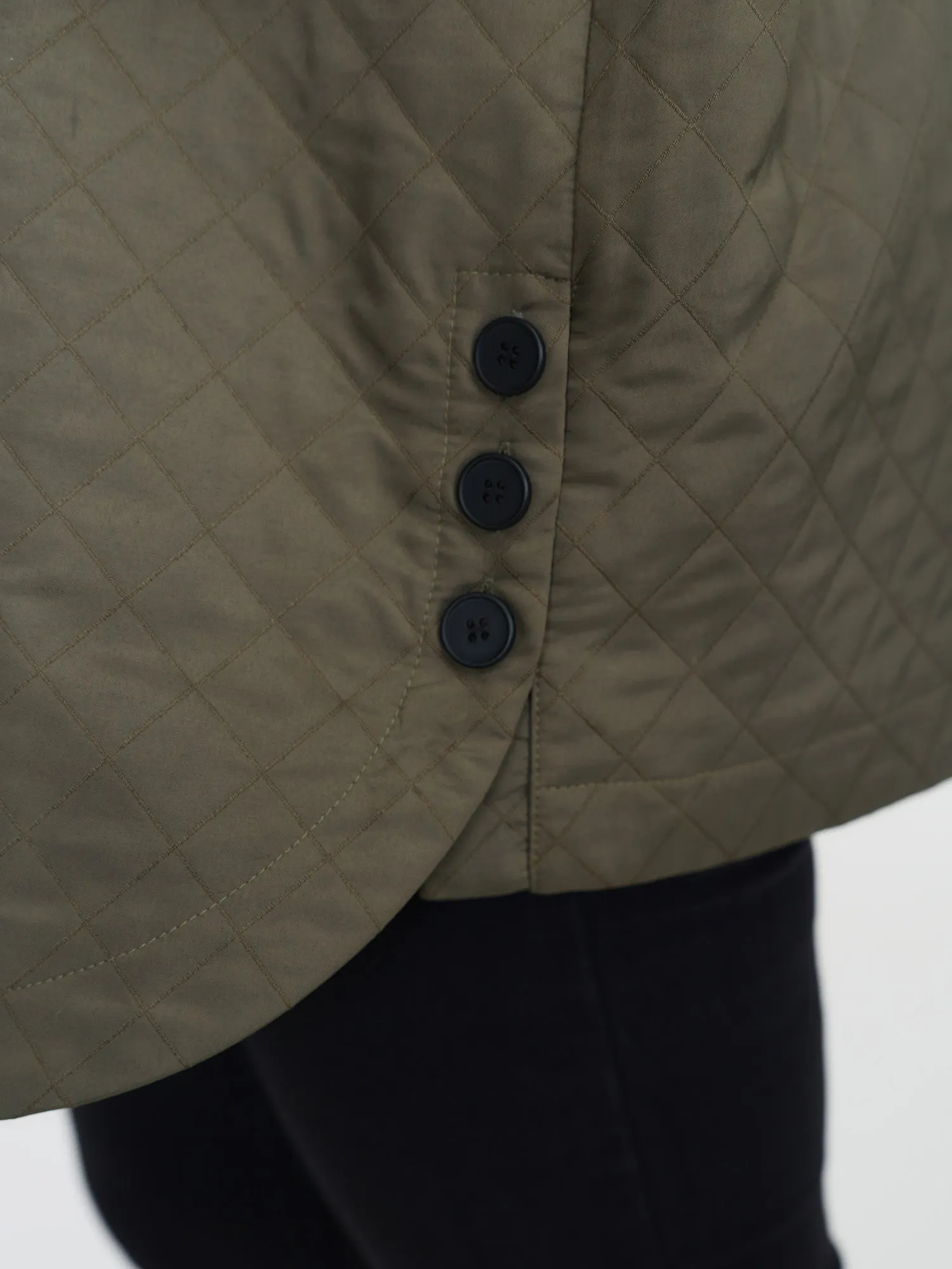 Quilted Button-Front Solid Coat sold by Bloomchic product image thumbnail 5