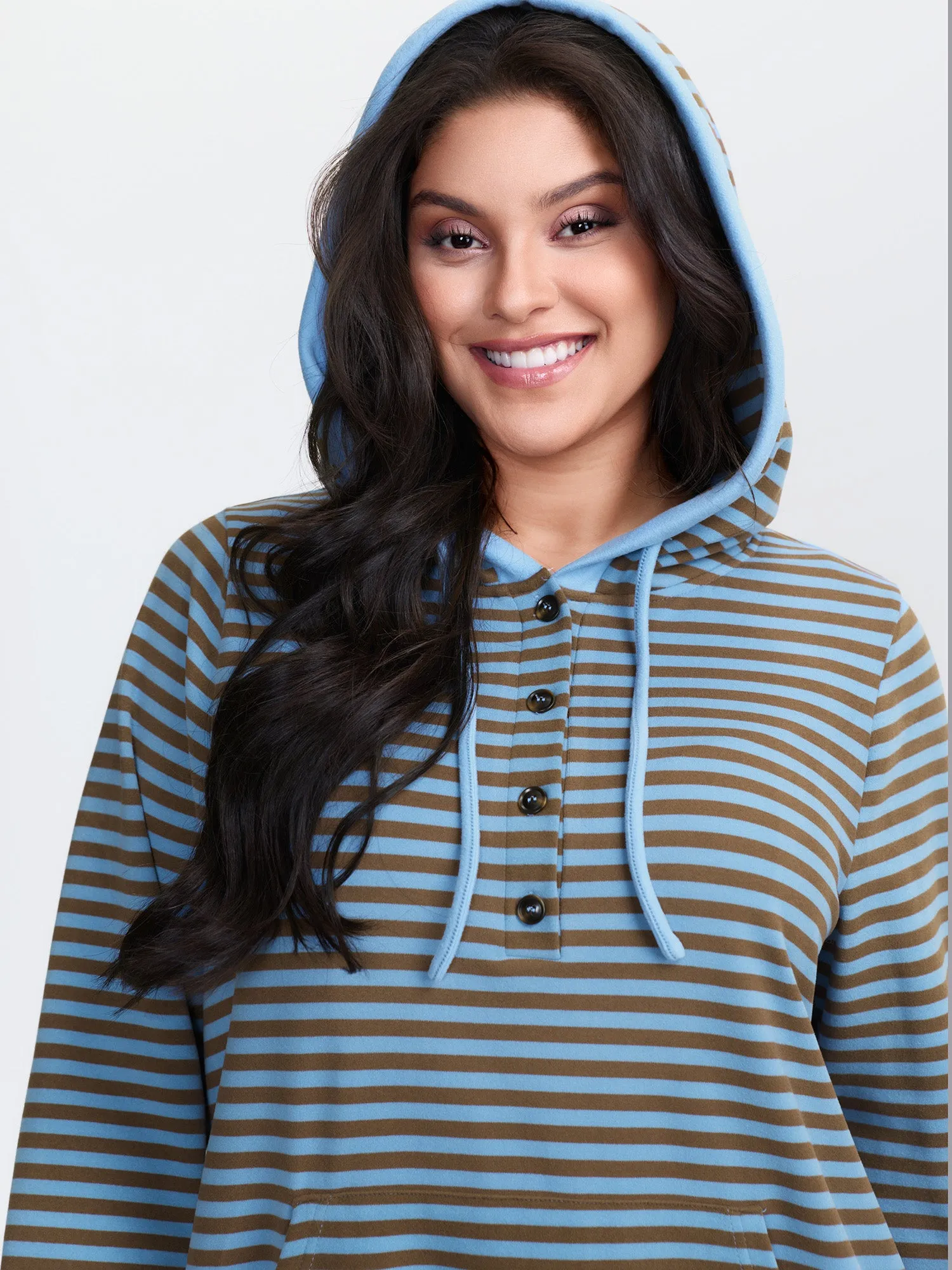 Double-Sided Fleece Stripe Embroidery Sweatshirt sold by Bloomchic product image thumbnail 3