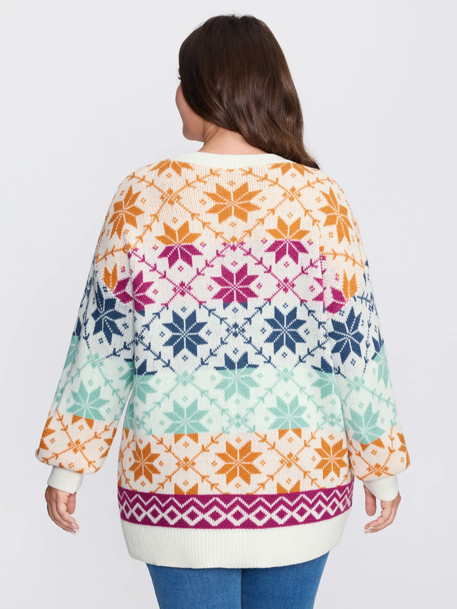 Color Gradient Snowflake Pattern Pullover sold by Bloomchic product image thumbnail 4