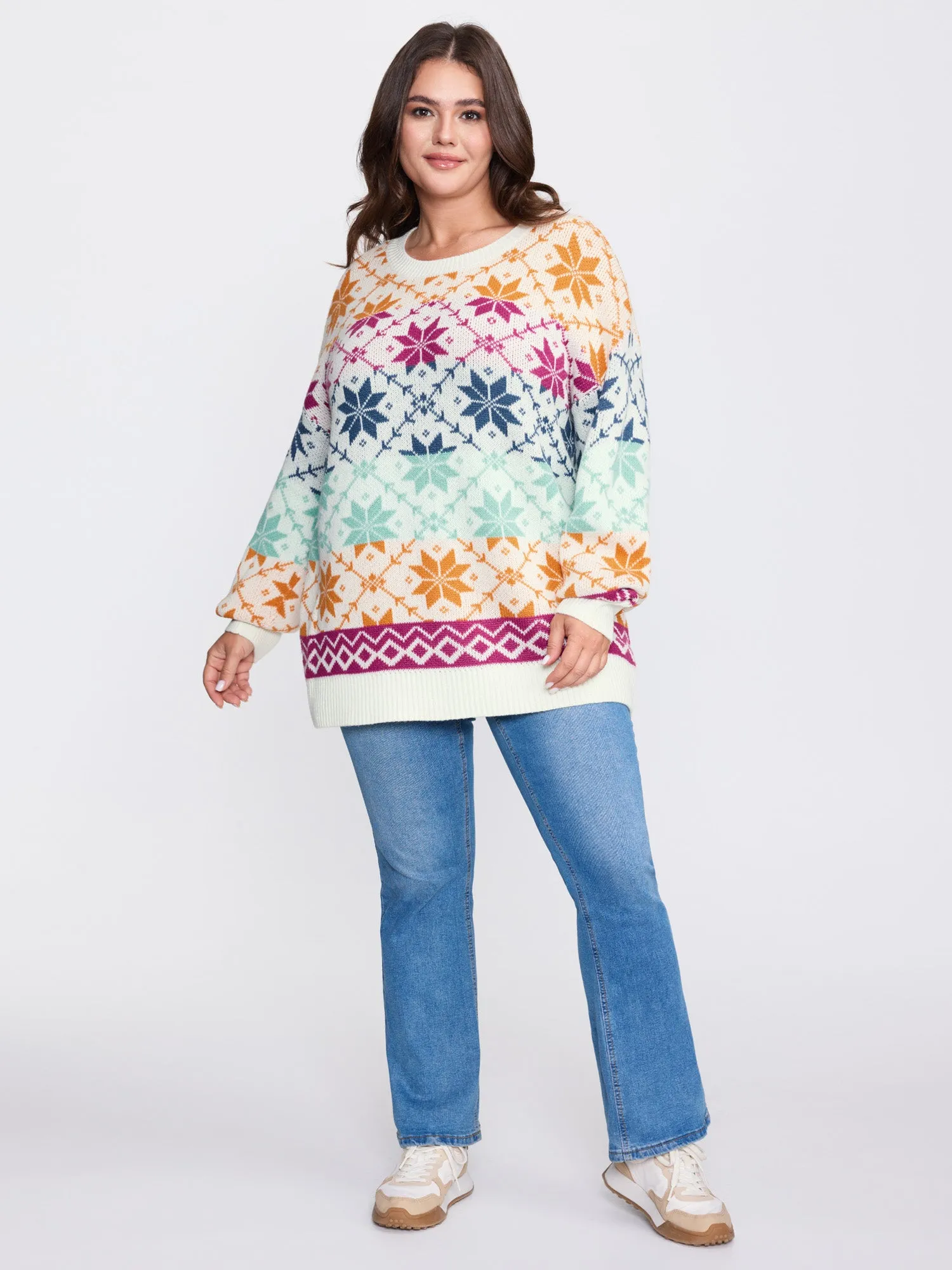 Color Gradient Snowflake Pattern Pullover sold by Bloomchic product image thumbnail 3