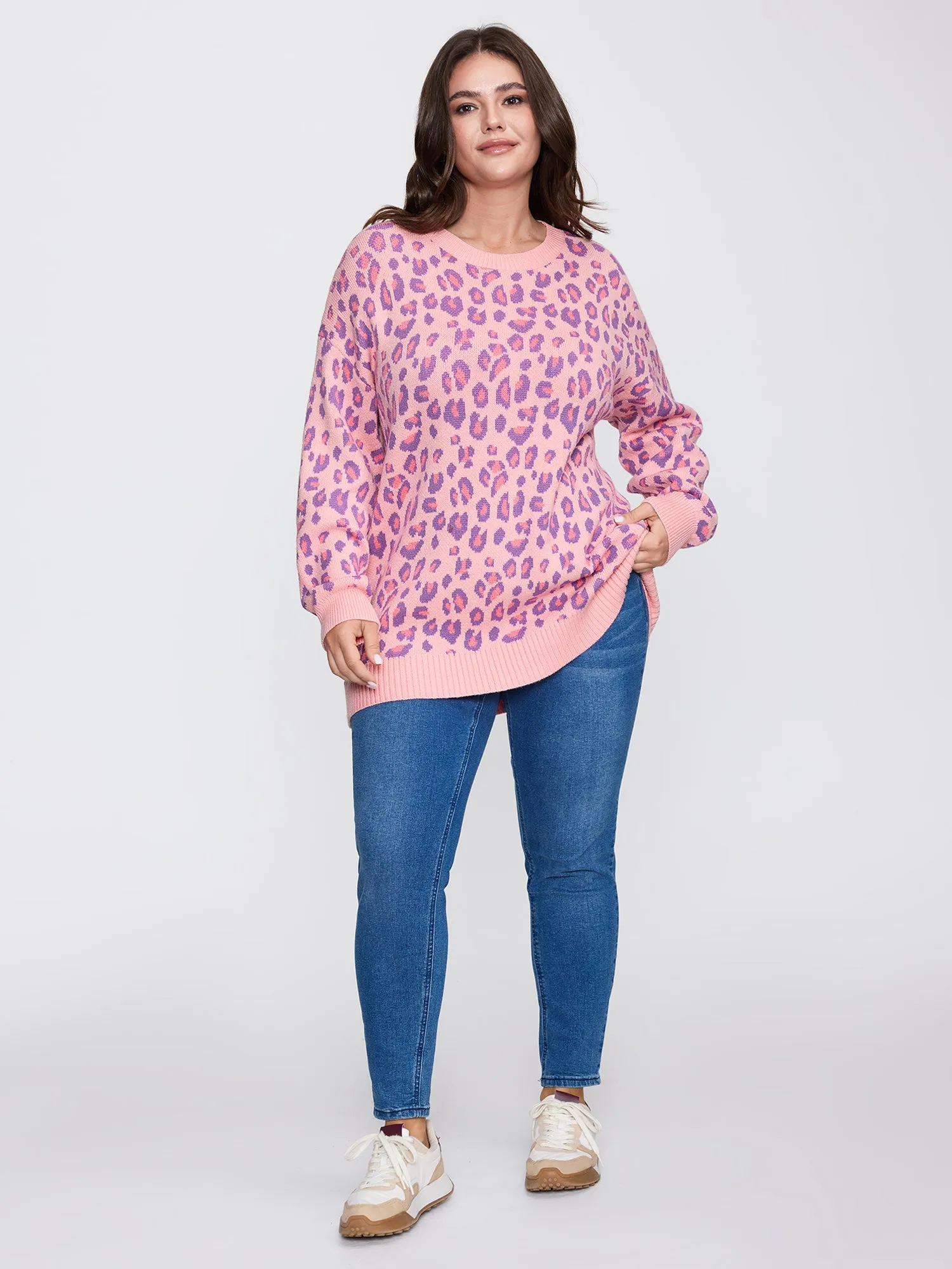 Sweet Leopard Pattern Jacquard Pullover sold by Bloomchic product image thumbnail 3