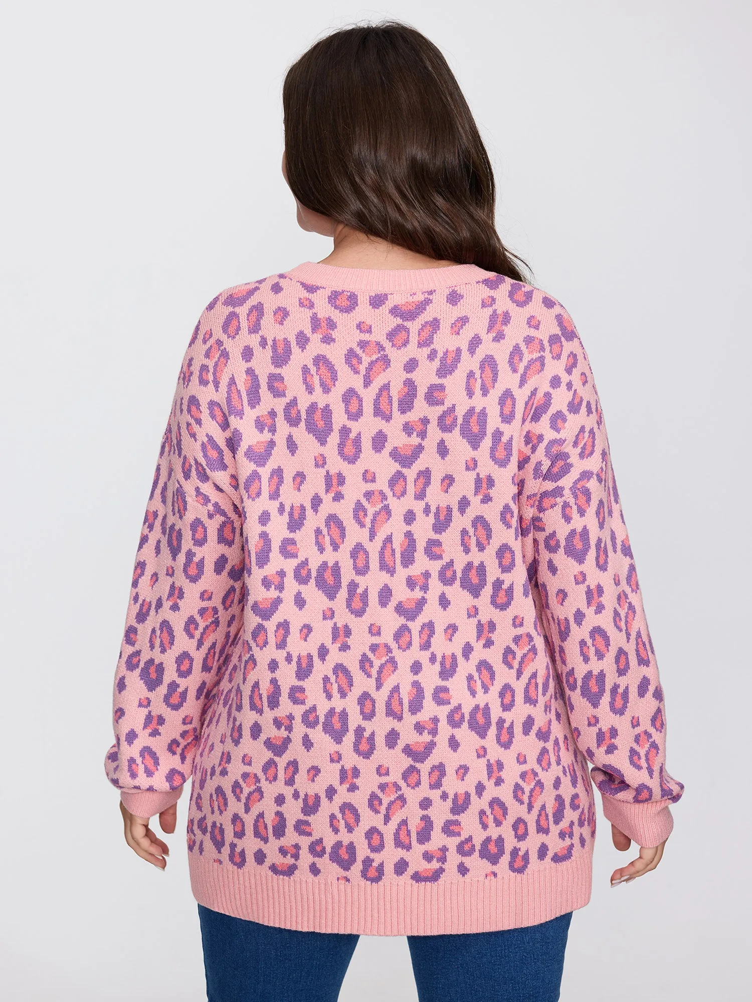 Sweet Leopard Pattern Jacquard Pullover sold by Bloomchic product image thumbnail 4