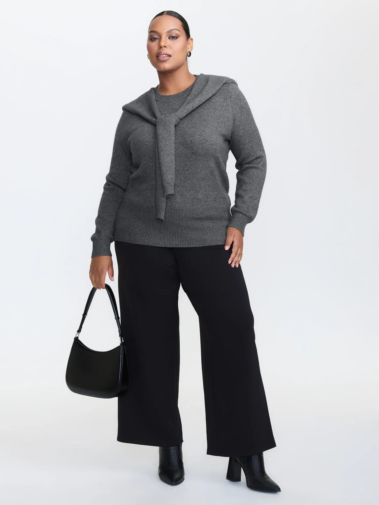 Detachable Shawl Round Neck Pullover sold by Bloomchic product image thumbnail 2