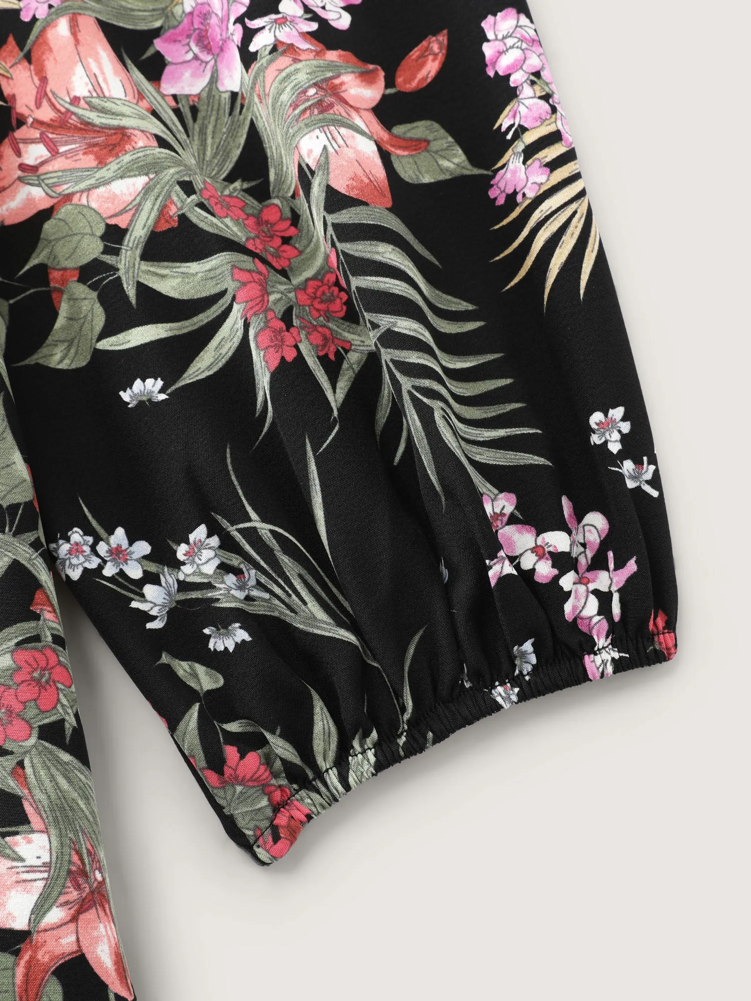 Floral Print Color Contrast Midi Dress sold by Bloomchic product image thumbnail 5