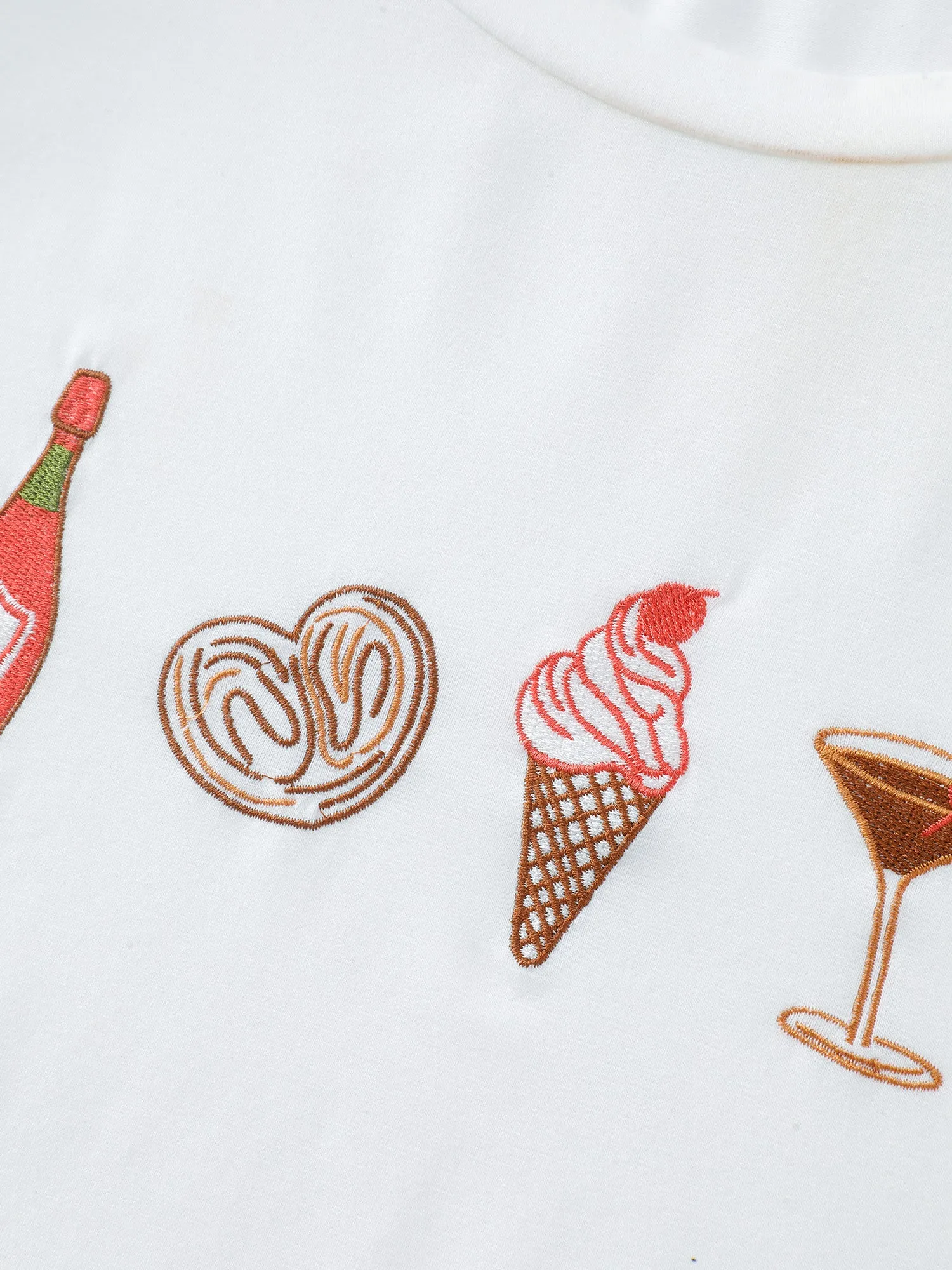 Girls Brunch Pattern Round Neck T-Shirt sold by Bloomchic product image thumbnail 5