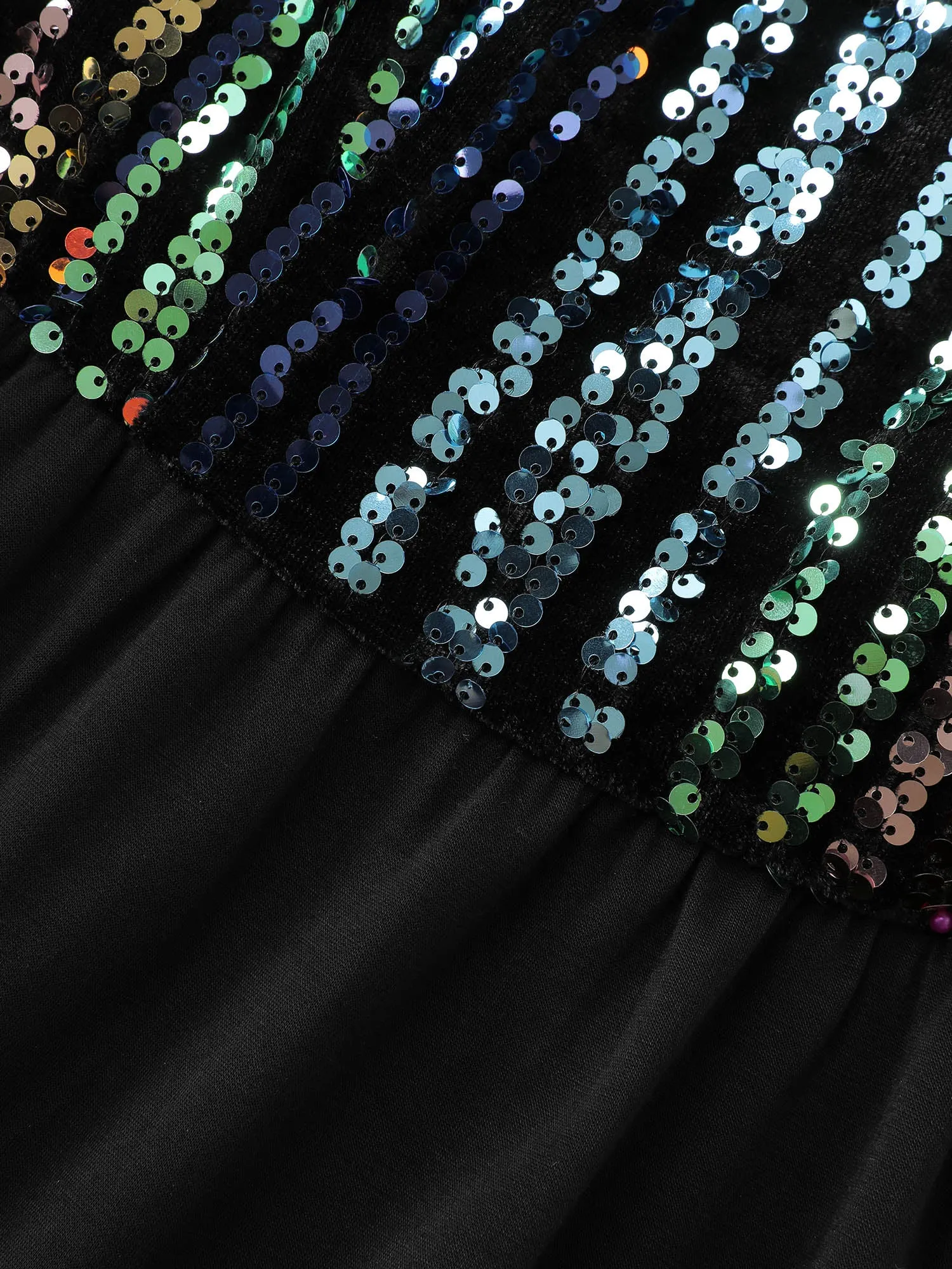 Sparkly Colorful Sequins Contrast Midi Dress sold by Bloomchic product image thumbnail 5