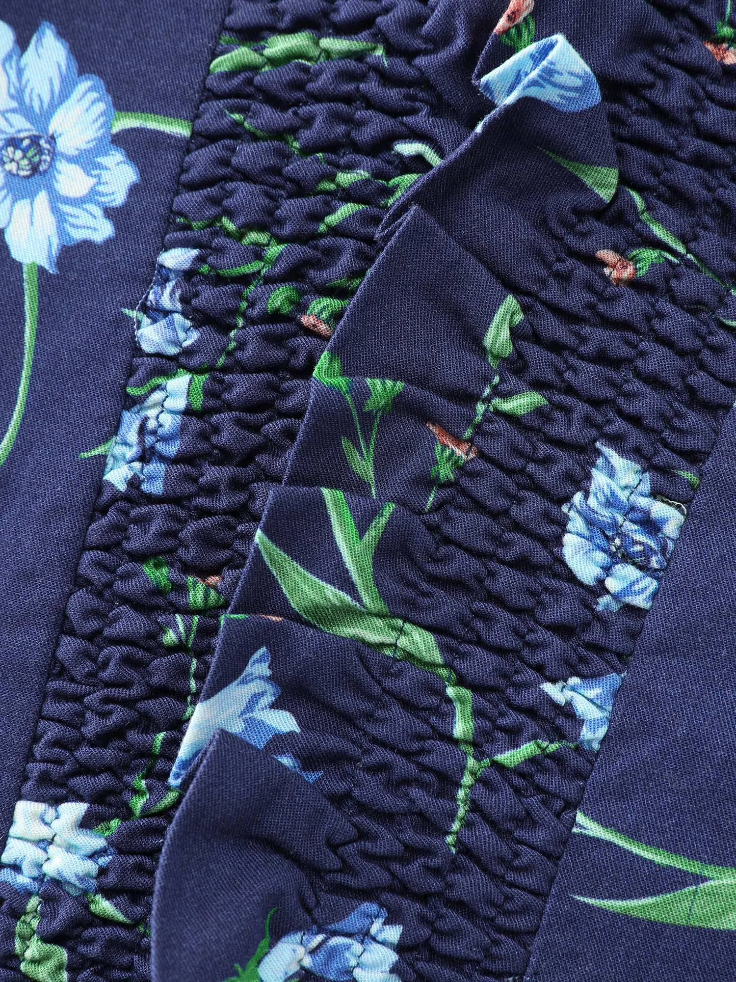 Rayon Floral Print Shirred Collar Blouse sold by Bloomchic product image thumbnail 5