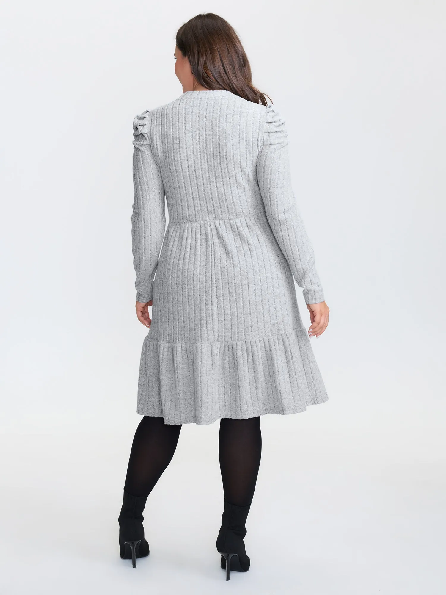 Supersoft Stretchy Pleated Shoulder Midi Dress sold by Bloomchic product image thumbnail 4