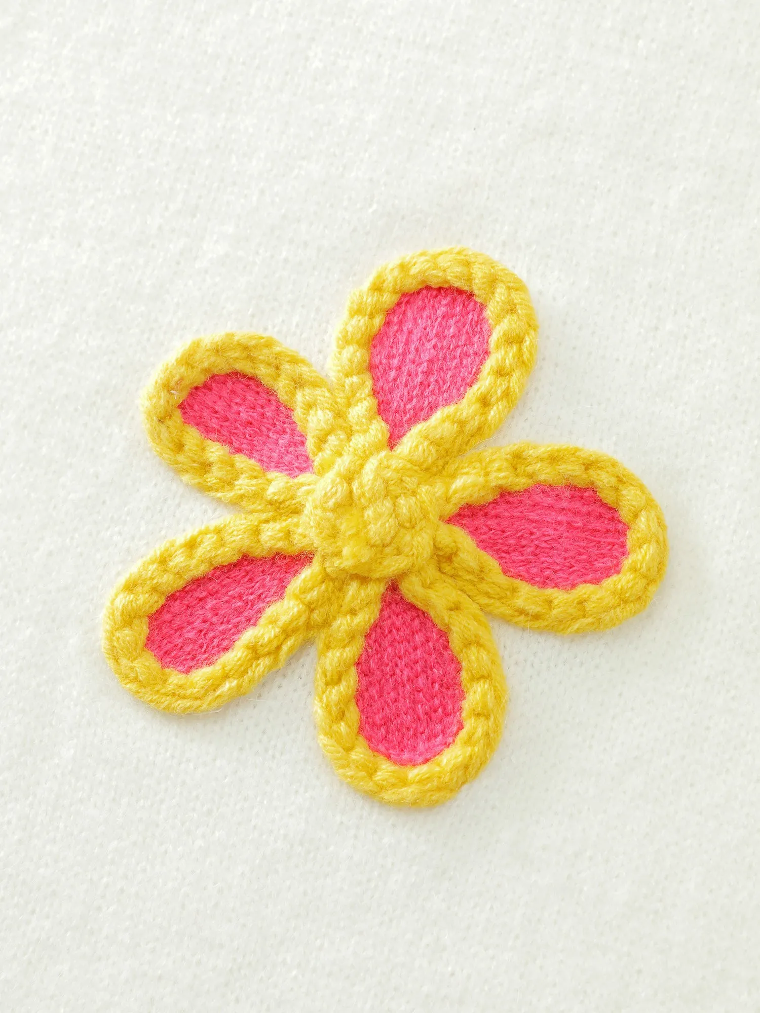 Supersoft Multi-Color Floral Crochet Round Neck Pullover sold by Bloomchic product image thumbnail 5