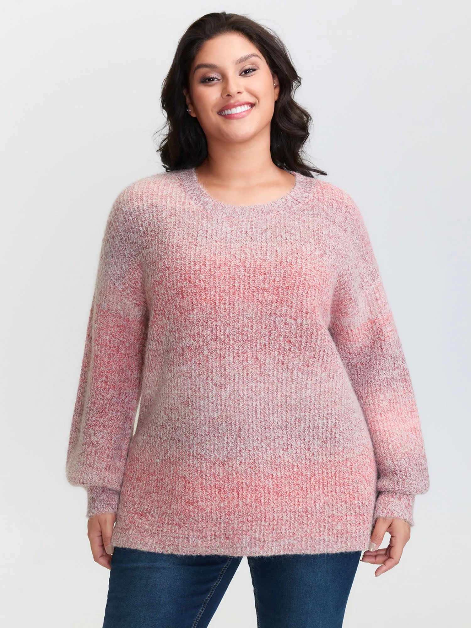 Warm Heater Color Gradient Pullover sold by Bloomchic