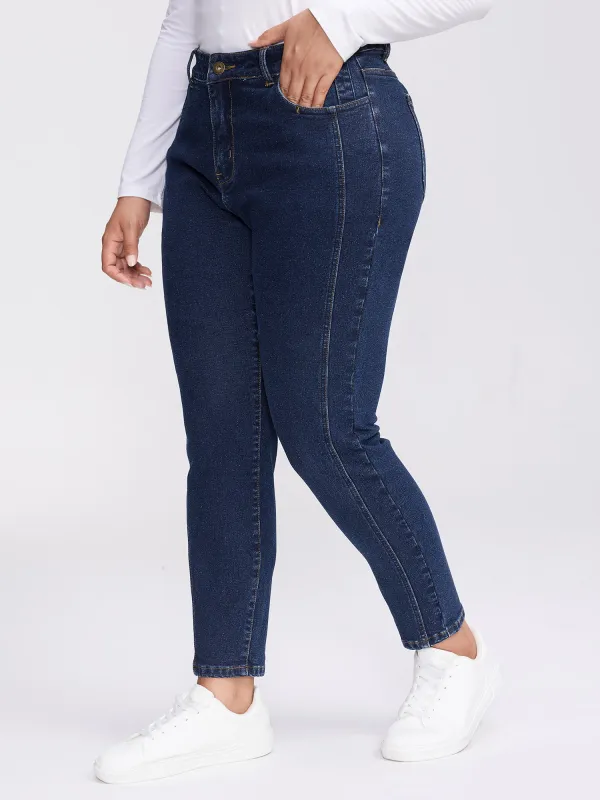 Stretchy Mid-Rise Skinny-Fit Jeans sold by Bloomchic