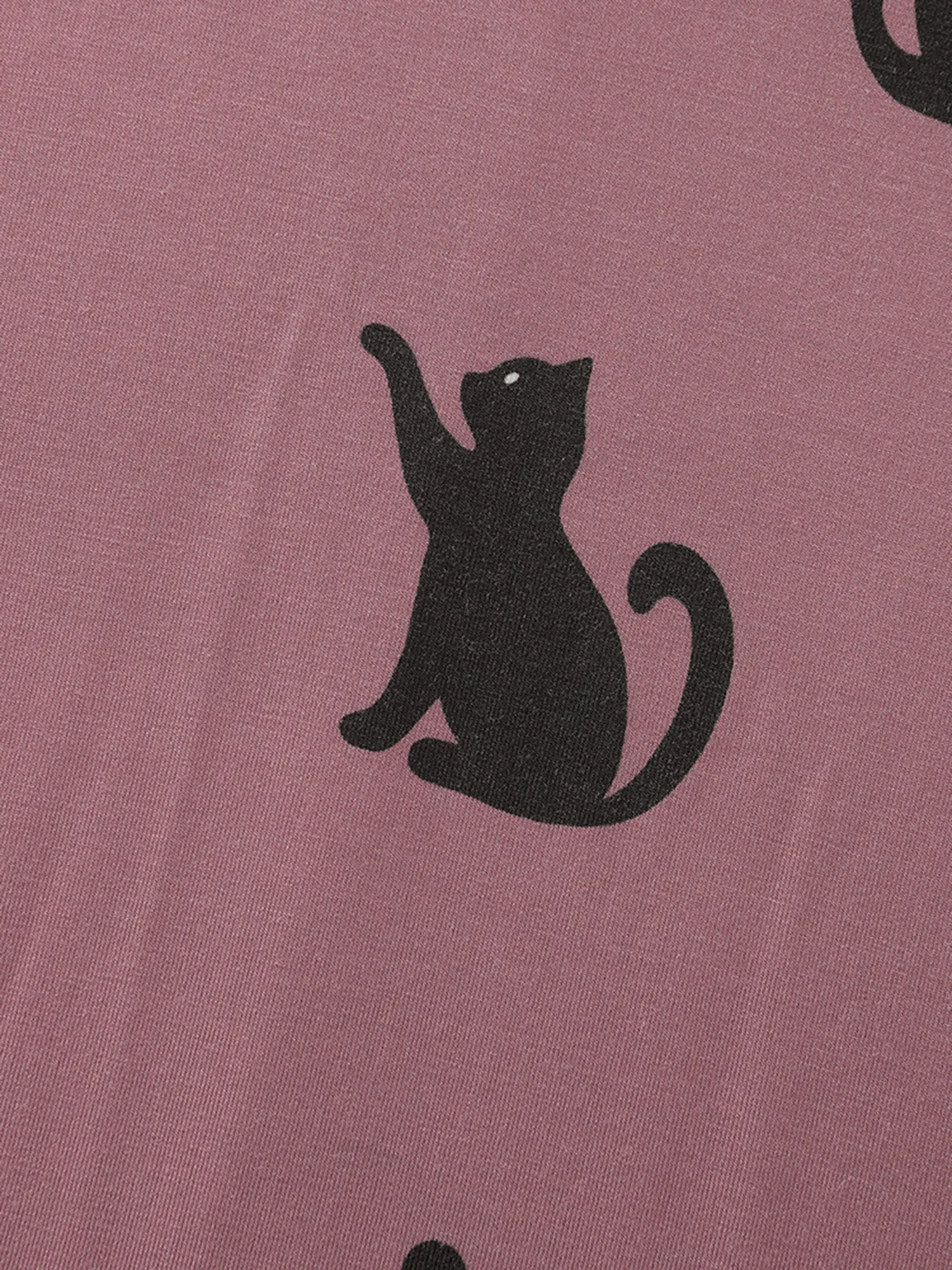 Stretchy Cat Print Round Neck Lounge Dress sold by Bloomchic product image thumbnail 5