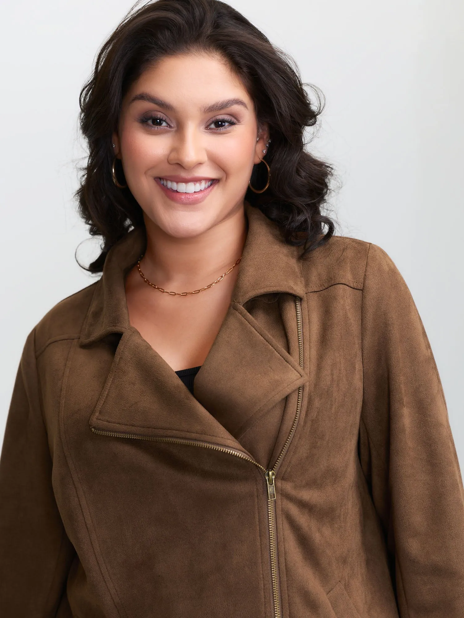 Zipper Detail Lapel Collar Jacket sold by Bloomchic product image thumbnail 2