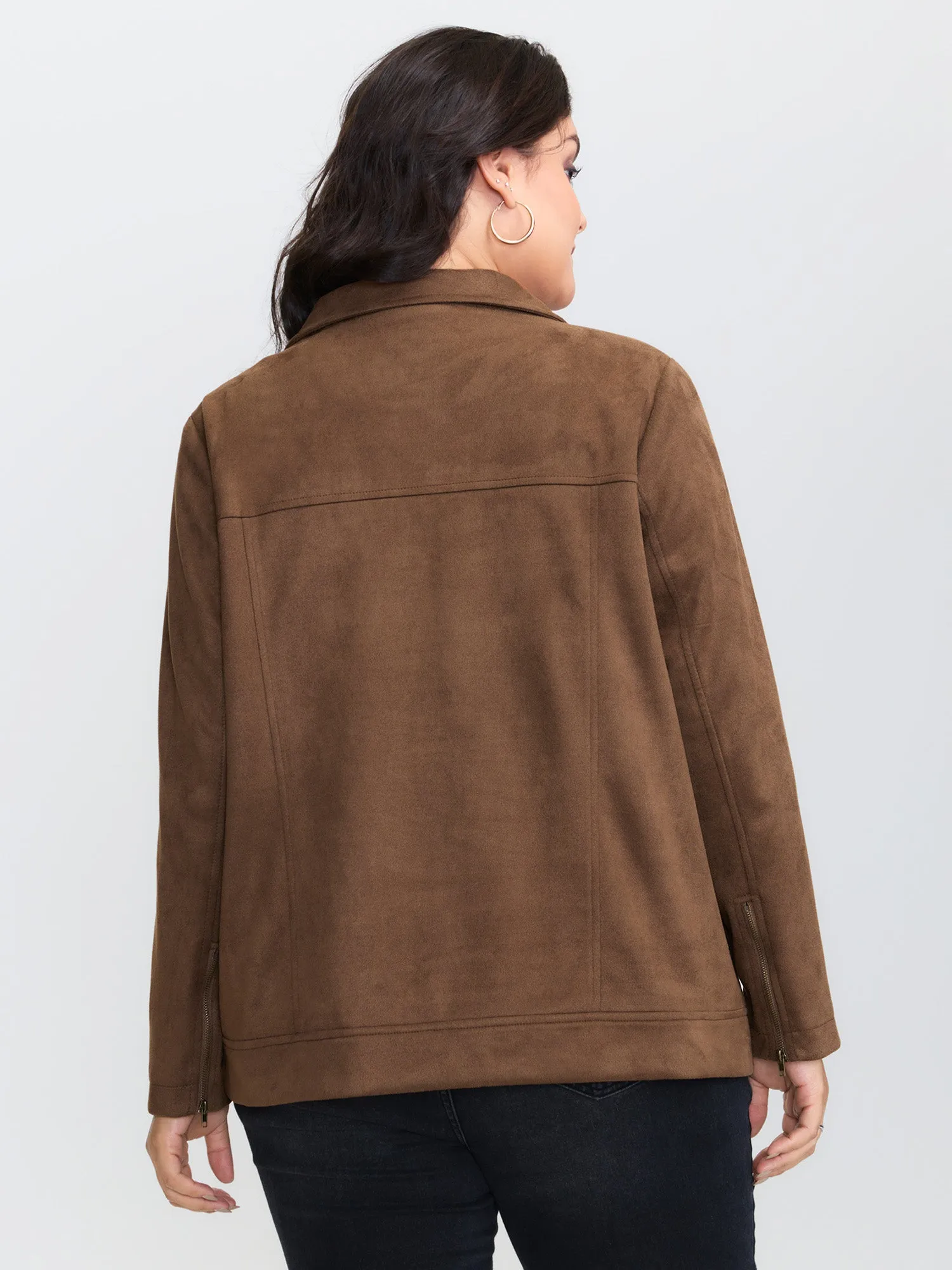 Zipper Detail Lapel Collar Jacket sold by Bloomchic product image thumbnail 5