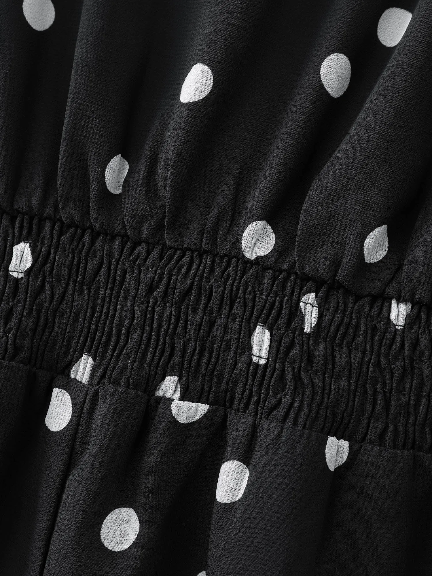 Vintage Polka Dots Puffy Sleeve Midi Dress sold by Bloomchic product image thumbnail 5