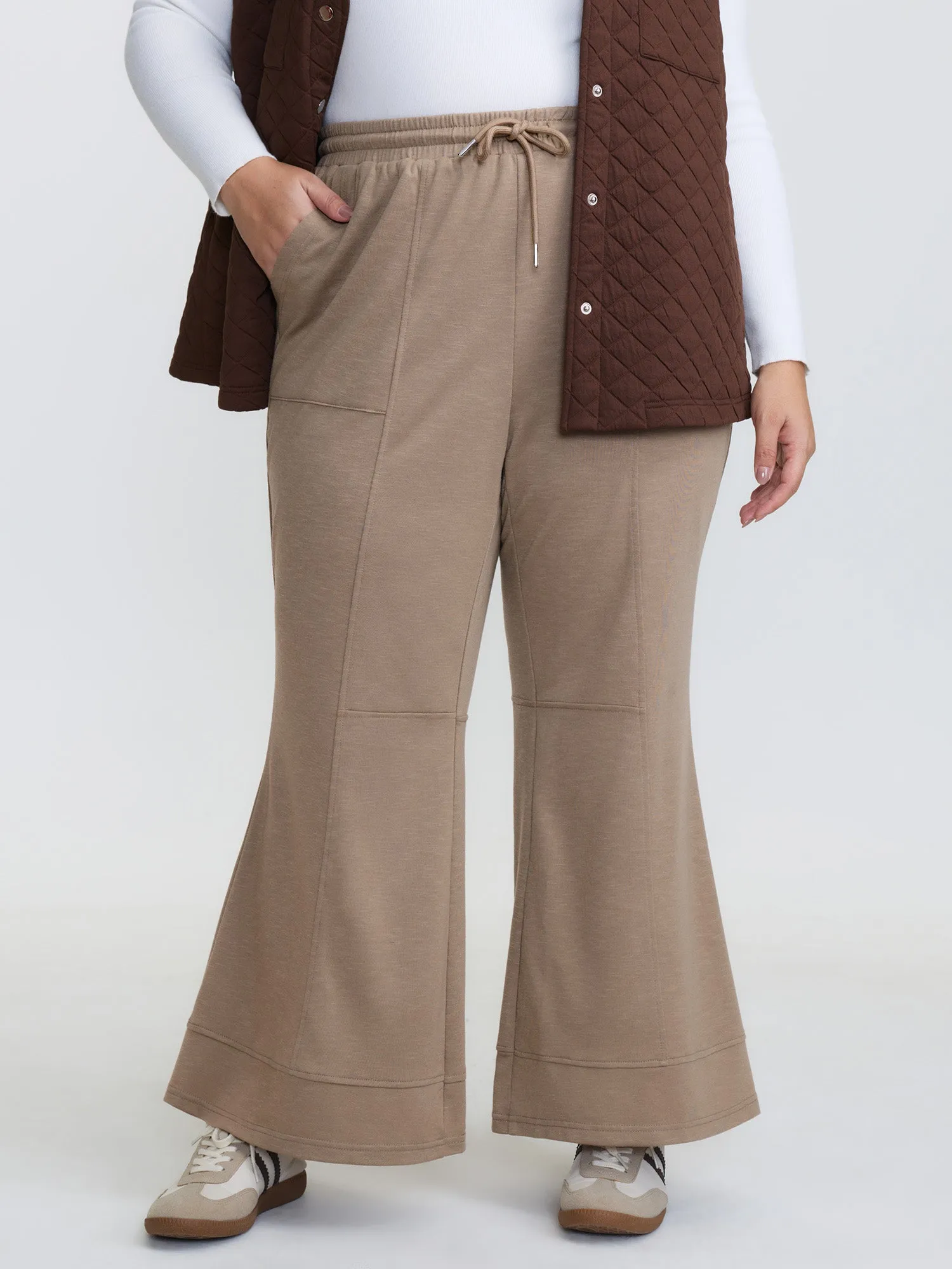 Drawstring Flared Hem Pants sold by Bloomchic product image thumbnail 3