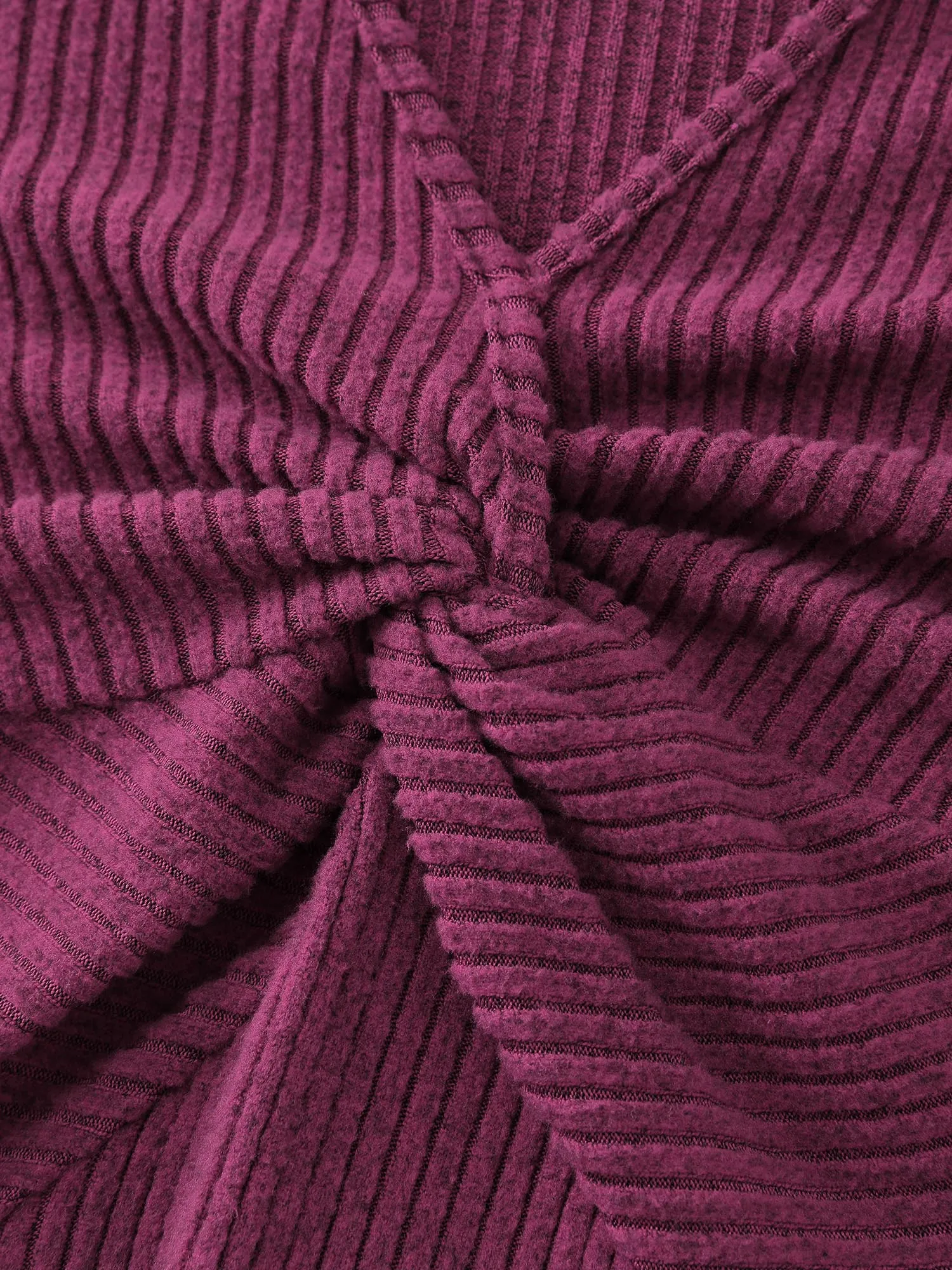 Twist Bodice Ribbed V-Neck Midi Dress sold by Bloomchic product image thumbnail 5