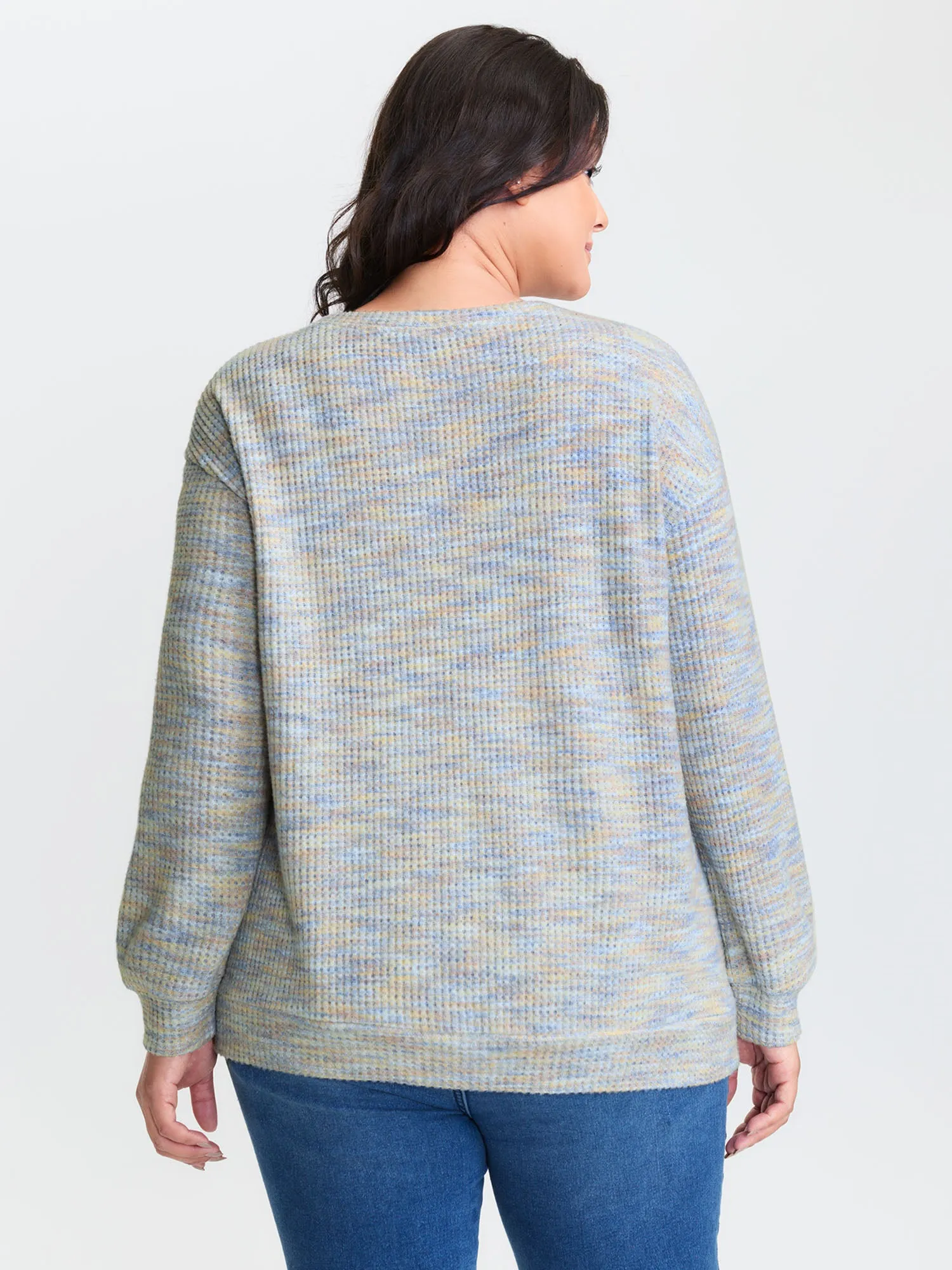 Textured Floral Braided Embroidery Sweatshirt sold by Bloomchic product image thumbnail 4