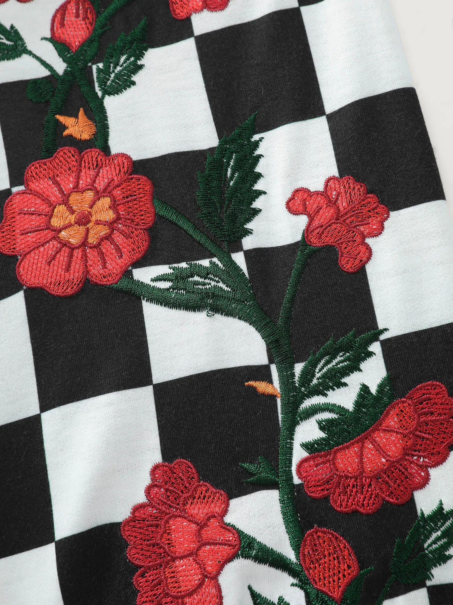 Checkered Stretchy Color Contrast Hoodie sold by Bloomchic product image thumbnail 5