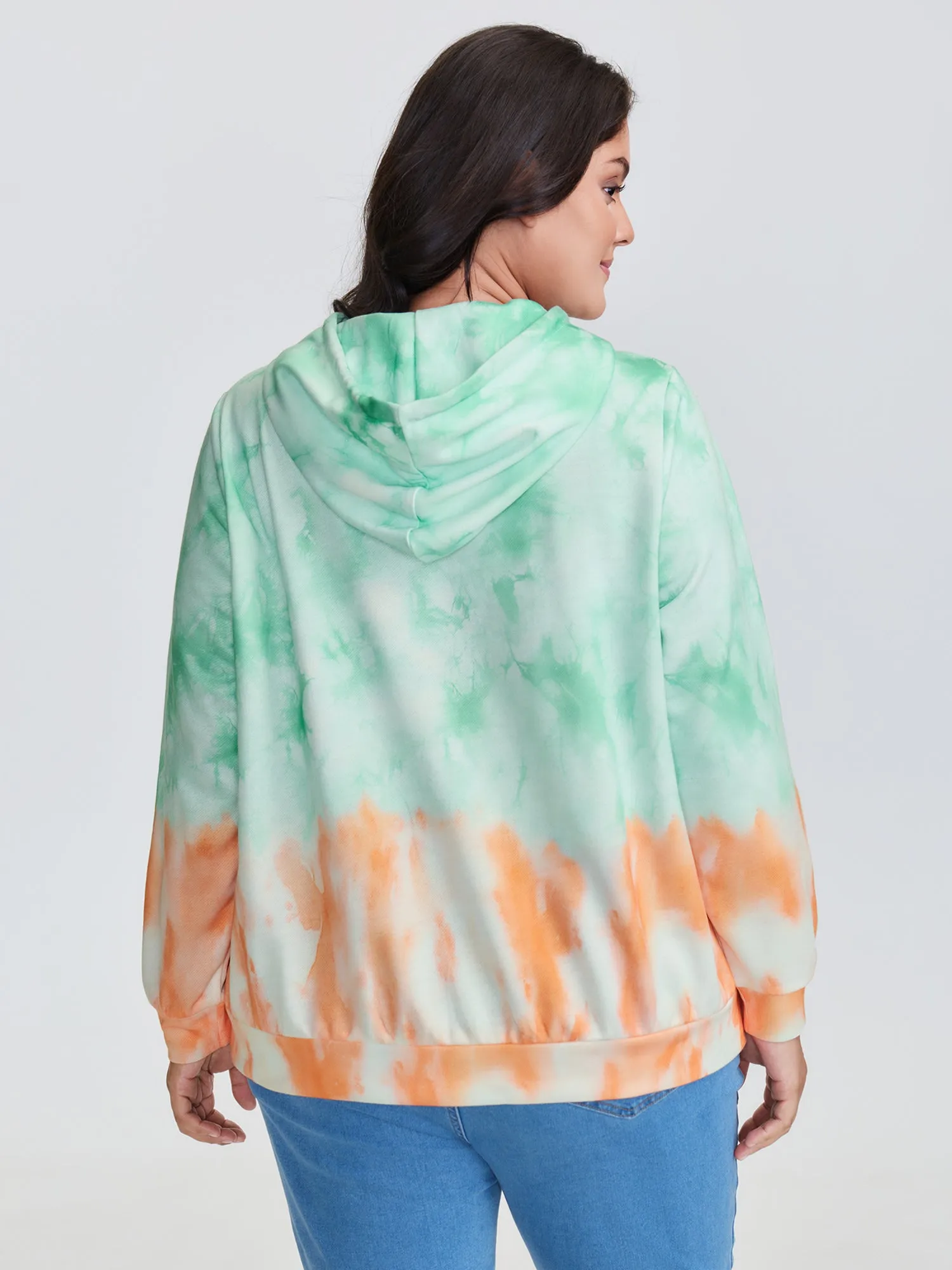 Tie-Dye Peachy Motif Hoodie sold by Bloomchic product image thumbnail 4